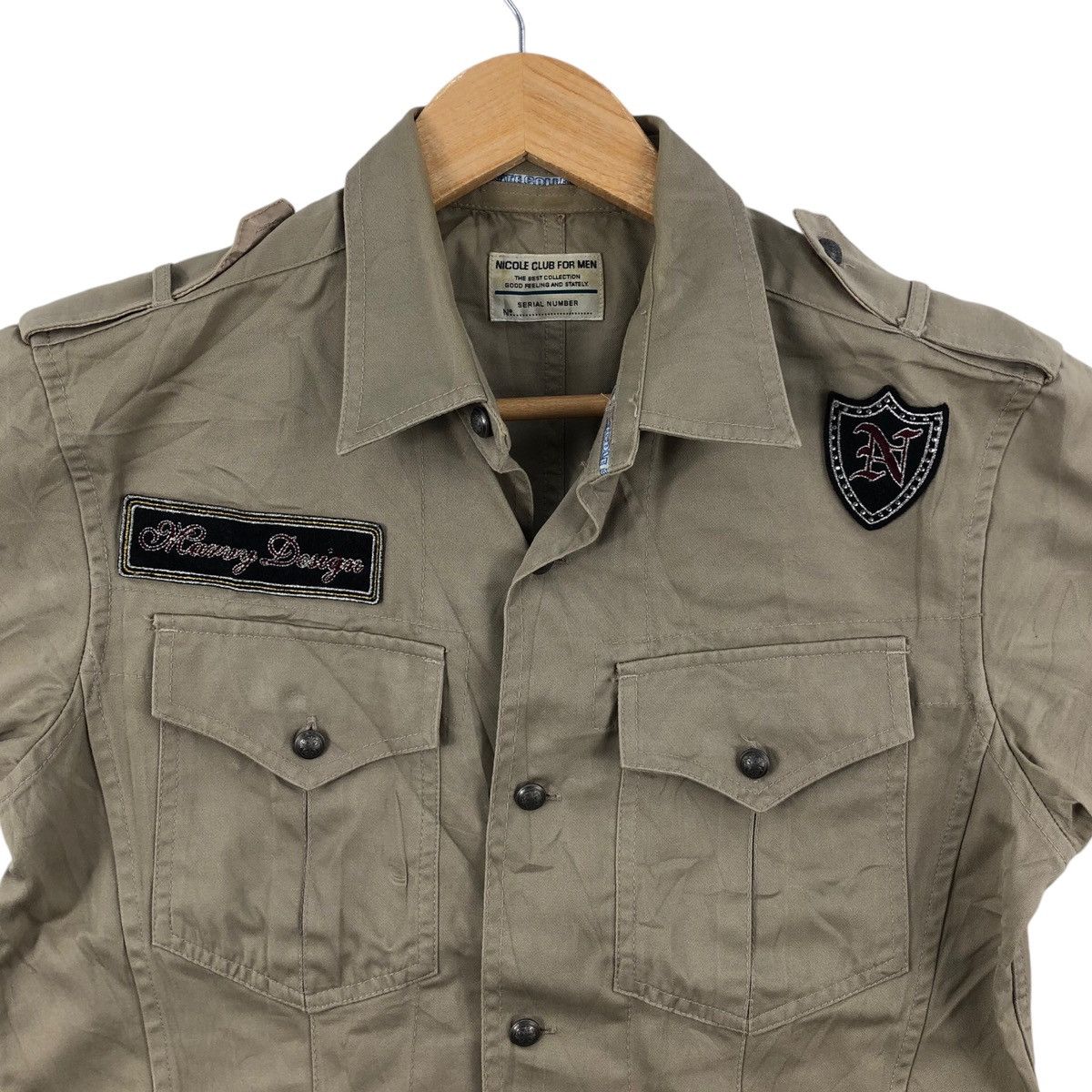 Japanese Brand Vintage NICOLE CLUB For Men Military Shirt Boy Scout Size US M / EU 48-50 / 2 - 2 Thumbnail