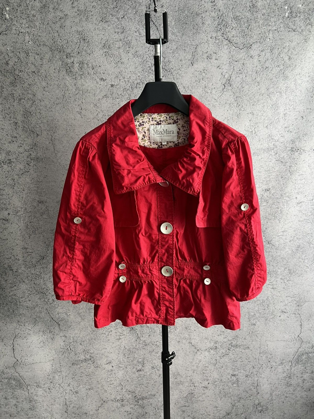 Max Mara Vintage Jacket Cotton 1990S Kids Size XL in Red