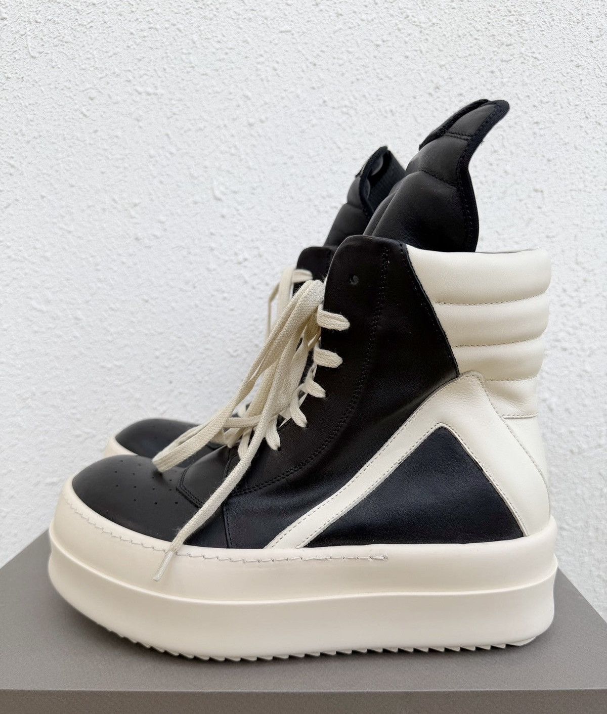 Rick Owens Rick Owens platform high-top sneakers, black and white Size US 7 / IT 37 - 4 Thumbnail