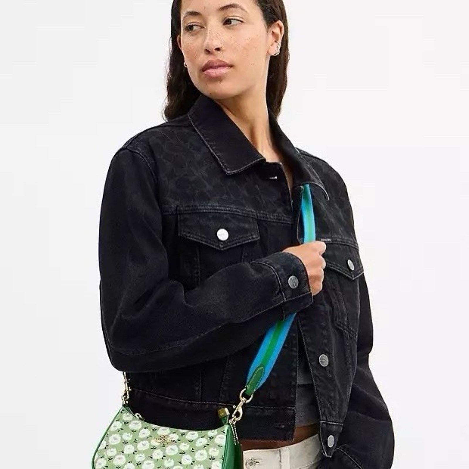 Coach NWT Coach Teri Mini Crossbody Bag Floral Print CBG84 Kelly Size ONE SIZE - 5 Thumbnail