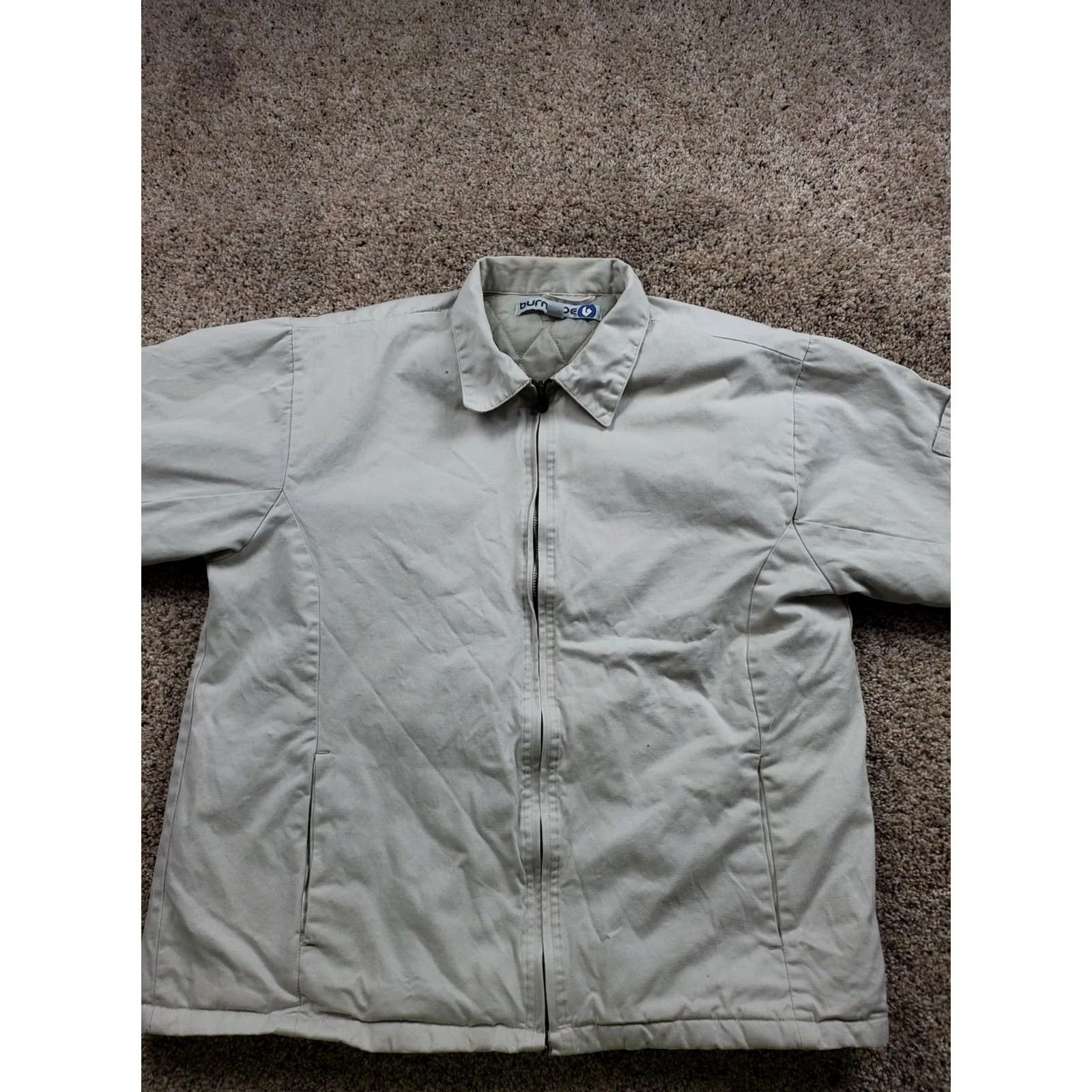 Burnside VINTAGE Burnside Jacket Mens L Beige Full Zip Quilted Workwear Skater Y2K Size US L / EU 52-54 / 3 - 5 Thumbnail