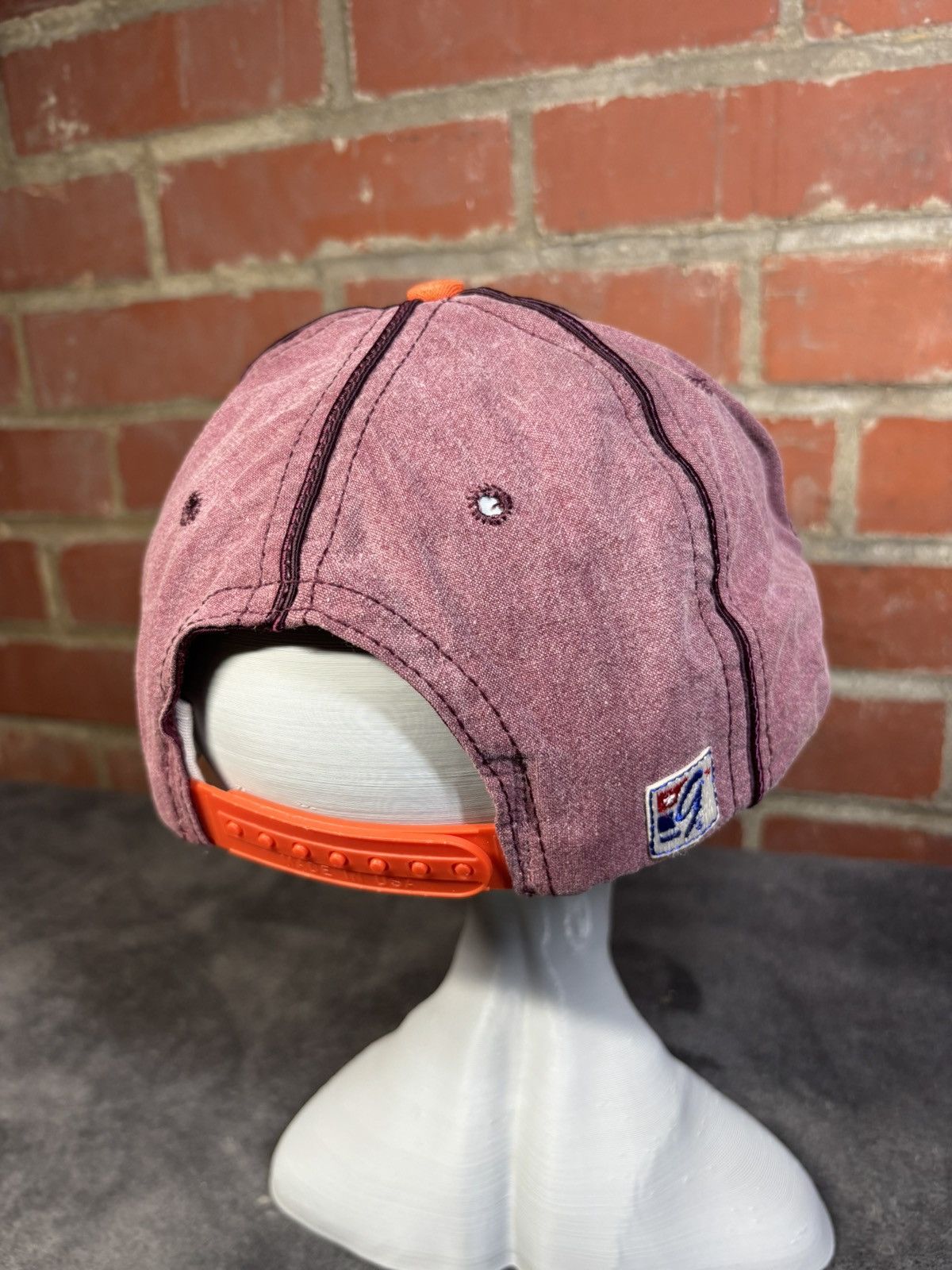 NCAA Vintage 80s Virginia Tech University Hokies Snapback Hat USA Size ONE SIZE - 3 Thumbnail