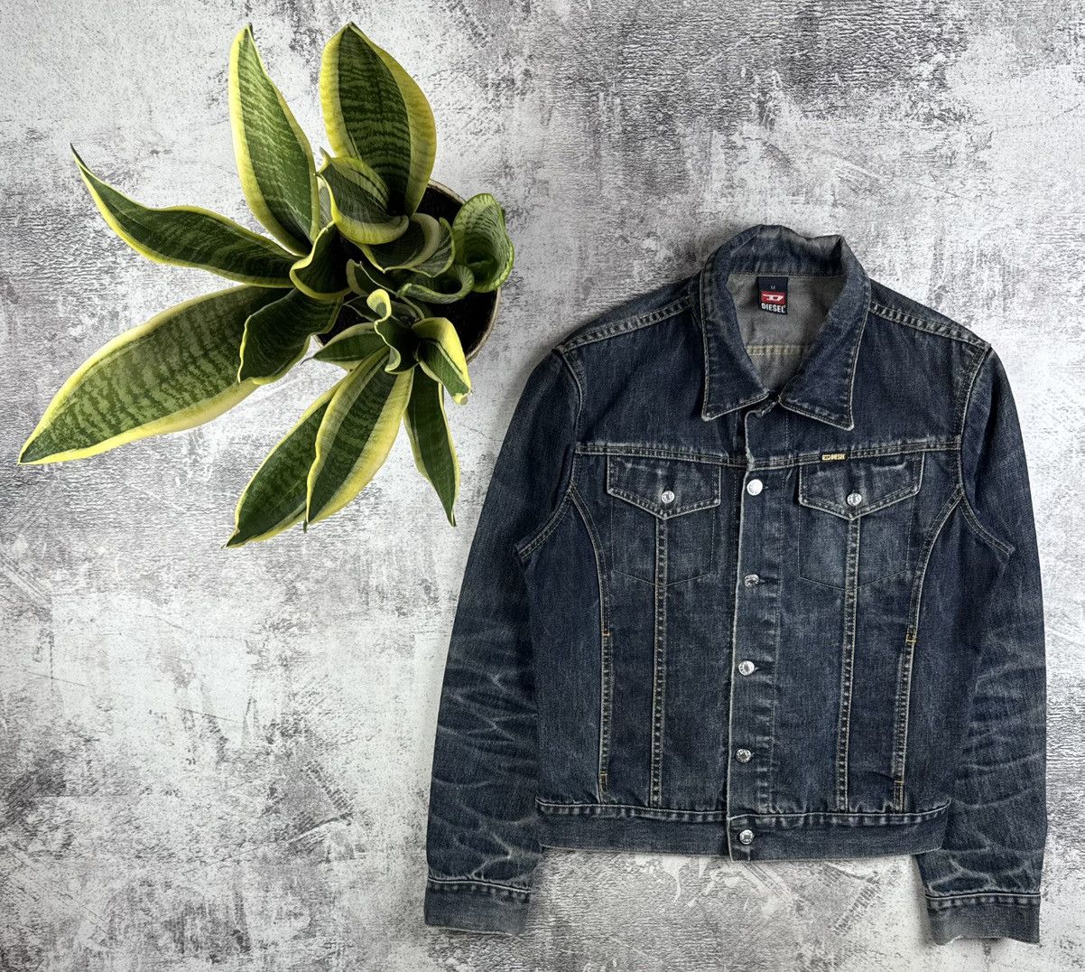 Diesel Diesel Custom 1 of 1 Chess Design Blue Men’s Medium Vintage Denim Jeans Jacket Size US M / EU 48-50 / 2 - 2 Thumbnail