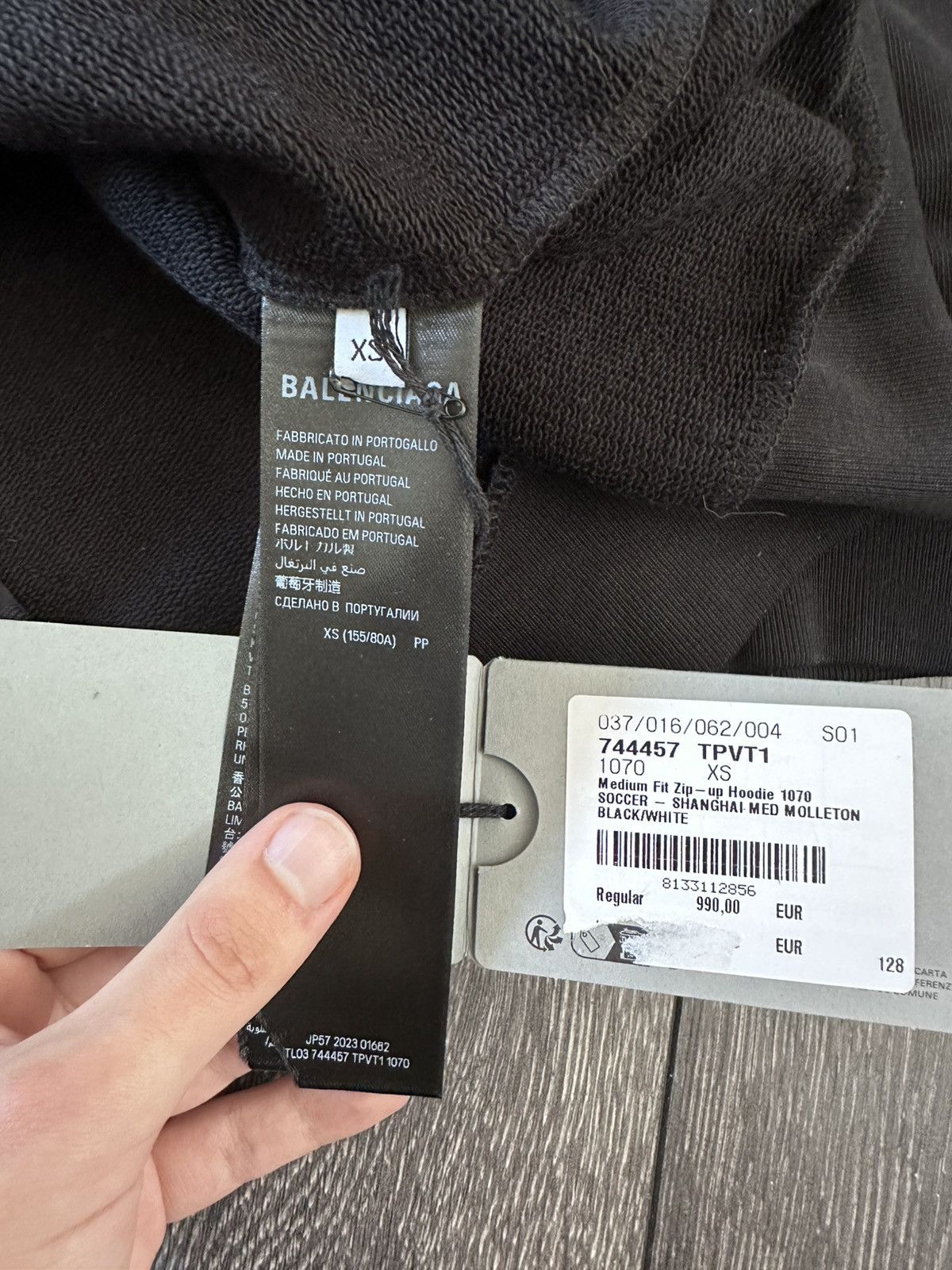 Balenciaga balenciaga soccer zip up shanghai hoodie black Size US XS / EU 42 / 0 - 4 Thumbnail