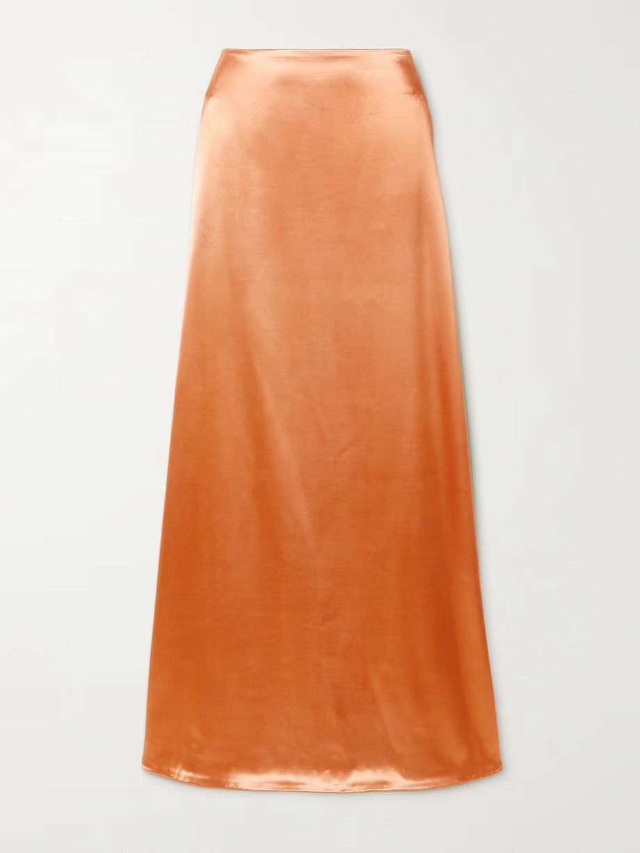 Jil Sander o1y1025 Maxi Skirt in Orange Size 26" / US 2 / IT 38 - 1 Thumbnail