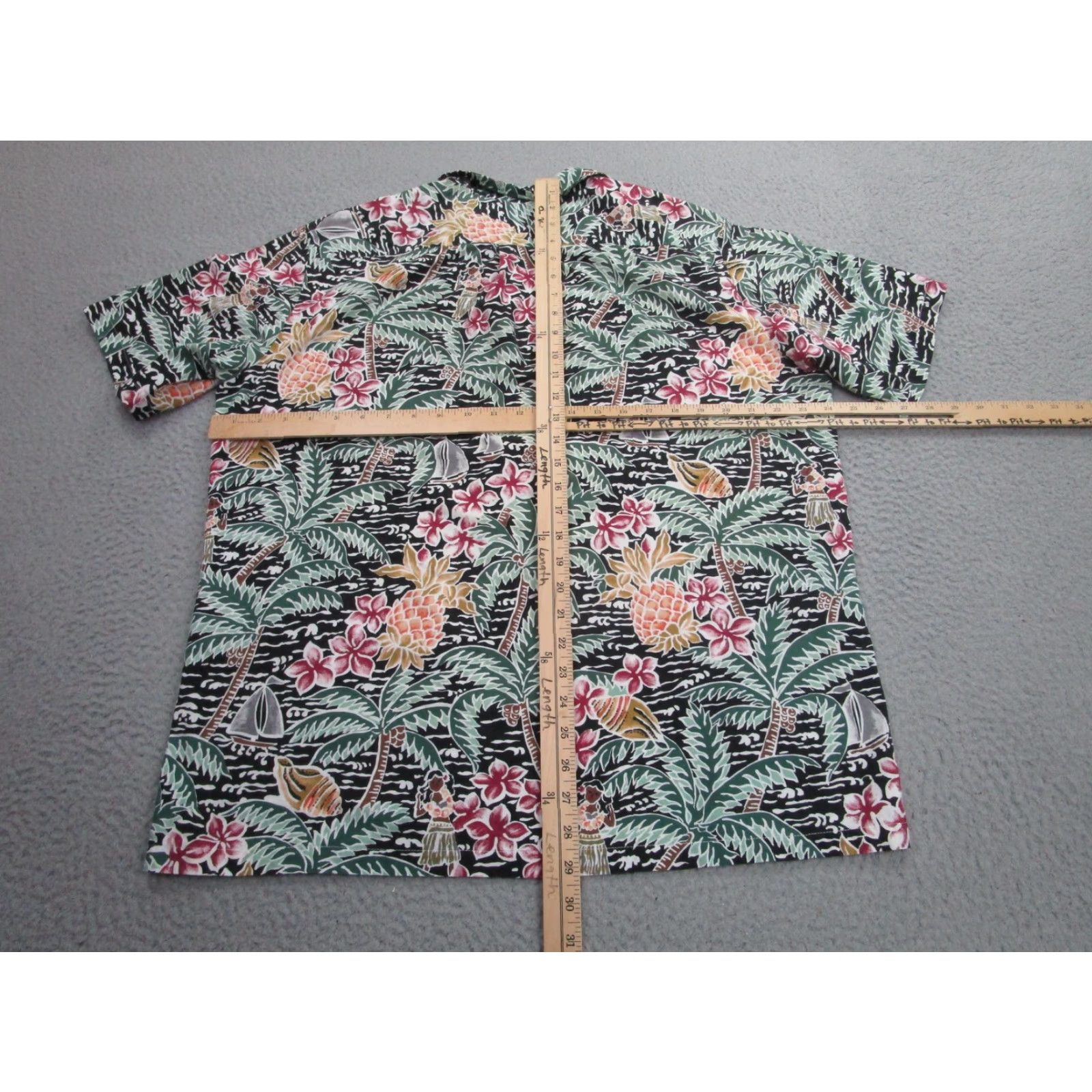 Vintage VINTAGE Cooke Street Hawaiian Shirt Men XL Black Floral Tropical Beach Made USA III Size US XL / EU 56 / 4 - 7 Thumbnail
