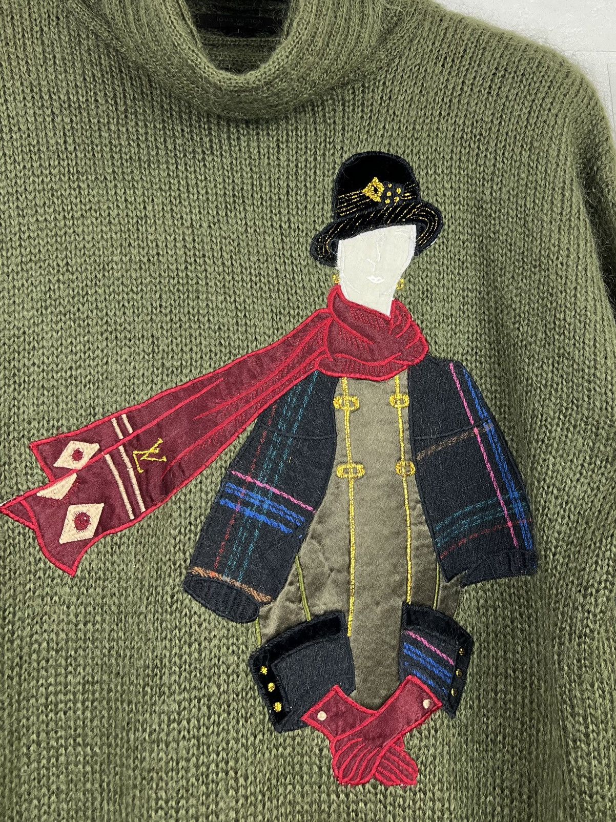 Louis Vuitton LOUIS VUITTON Sweater Turtleneck Mohair Knit Lady Big Logo Size L / US 10 / IT 46 - 5 Thumbnail