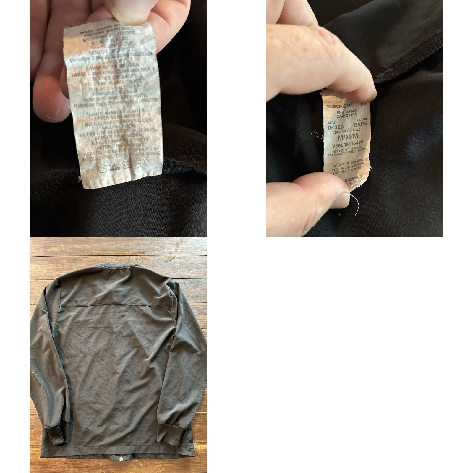 Dickies Dickies scrub Jacket Black Medium 4 Way Stretch Full Zip Mens Size US M / EU 48-50 / 2 - 8 Thumbnail