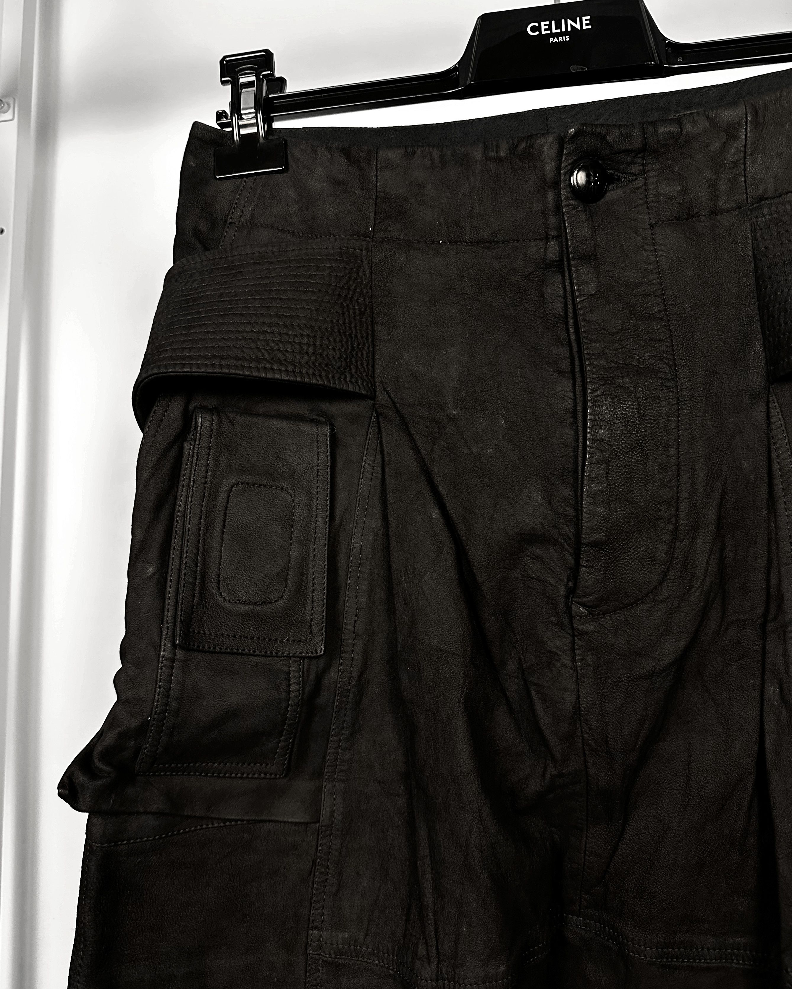 Rick Owens Rick Owens Suede Leather Creatch Cropped Pants Size US 28 / EU 44 - 5 Thumbnail