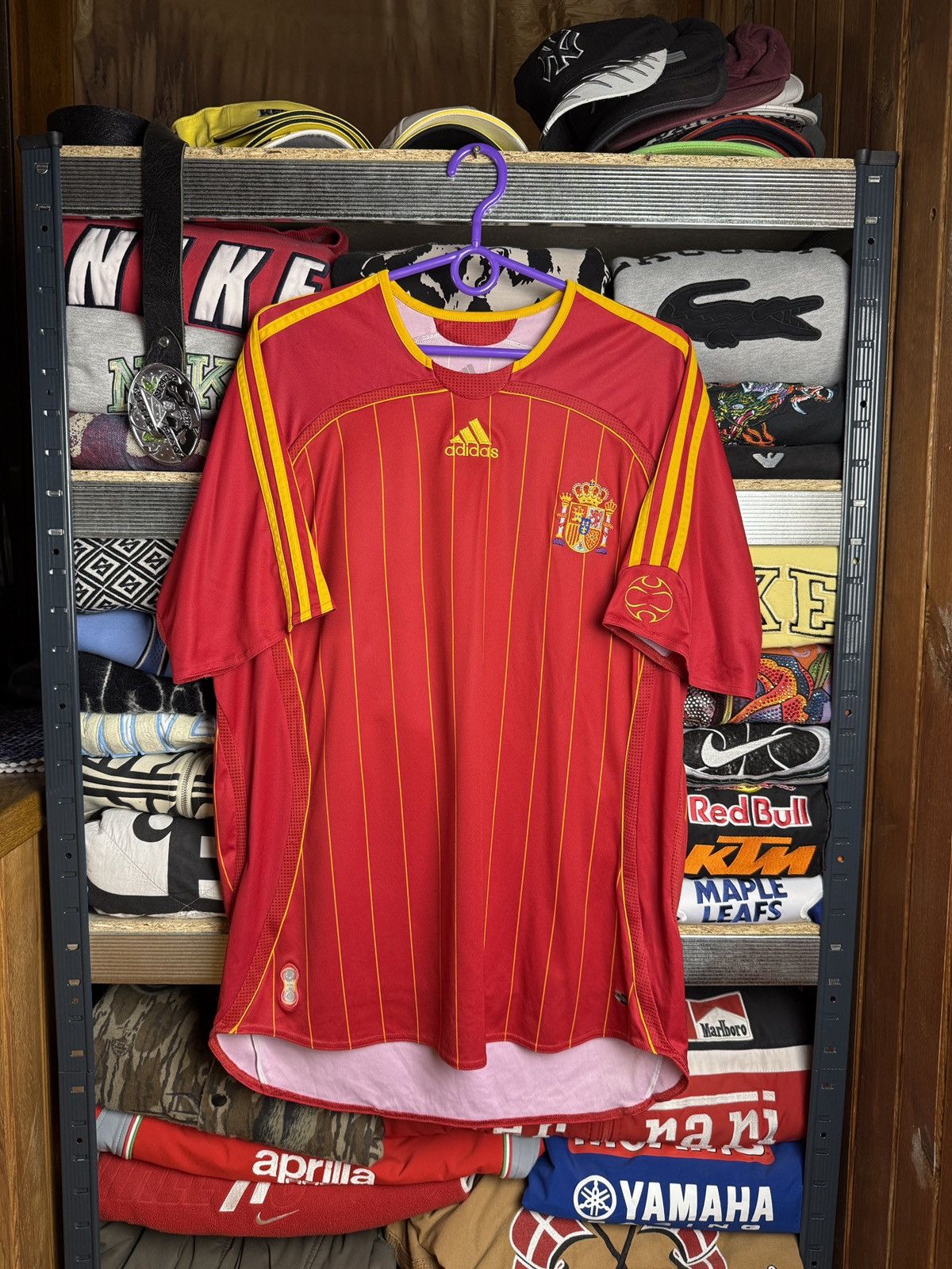 Adidas VINTAGE ADIDAS SPAIN 2005 FOOTBALL SOCCER HOME JERSEY Size US L / EU 52-54 / 3 - 1 Thumbnail