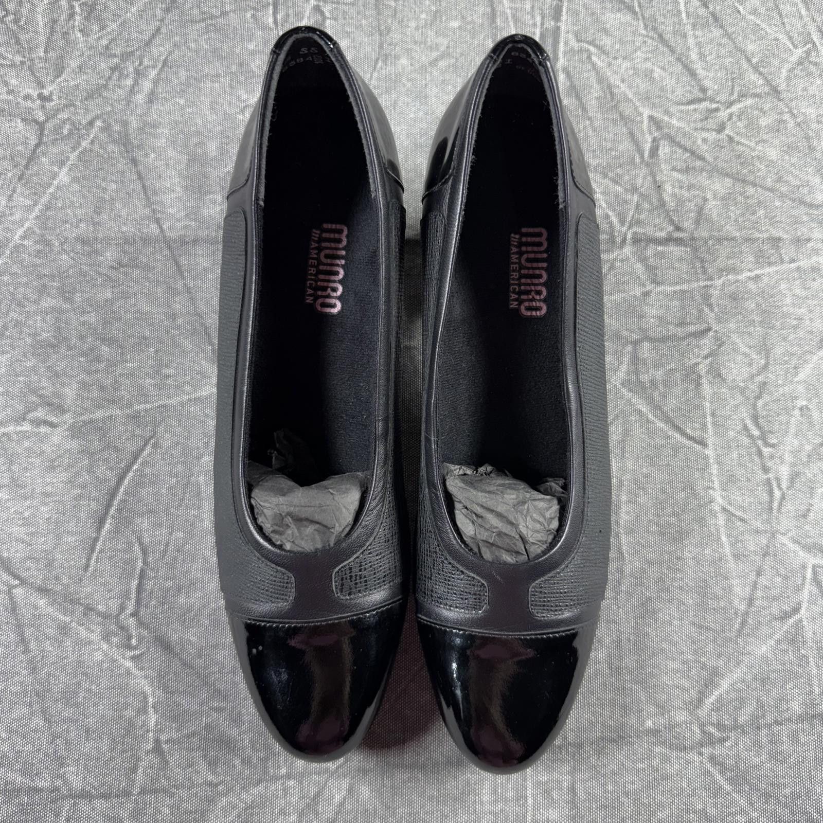 Other MUNRO American Jillian Heels Women's 9.5 Black Patent Cap Size US 7.5 / IT 37.5 - 2 Thumbnail