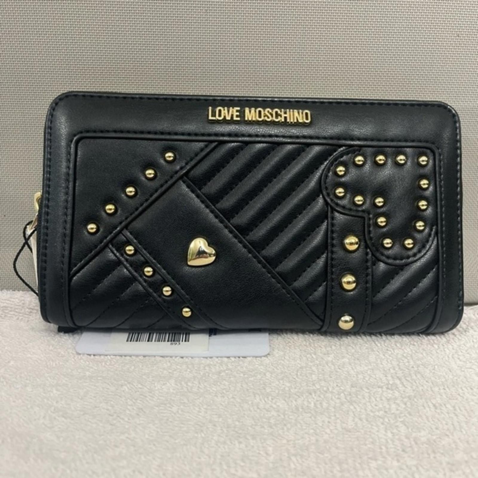 Love Moschino Gold Heart Studded Wallet NWT