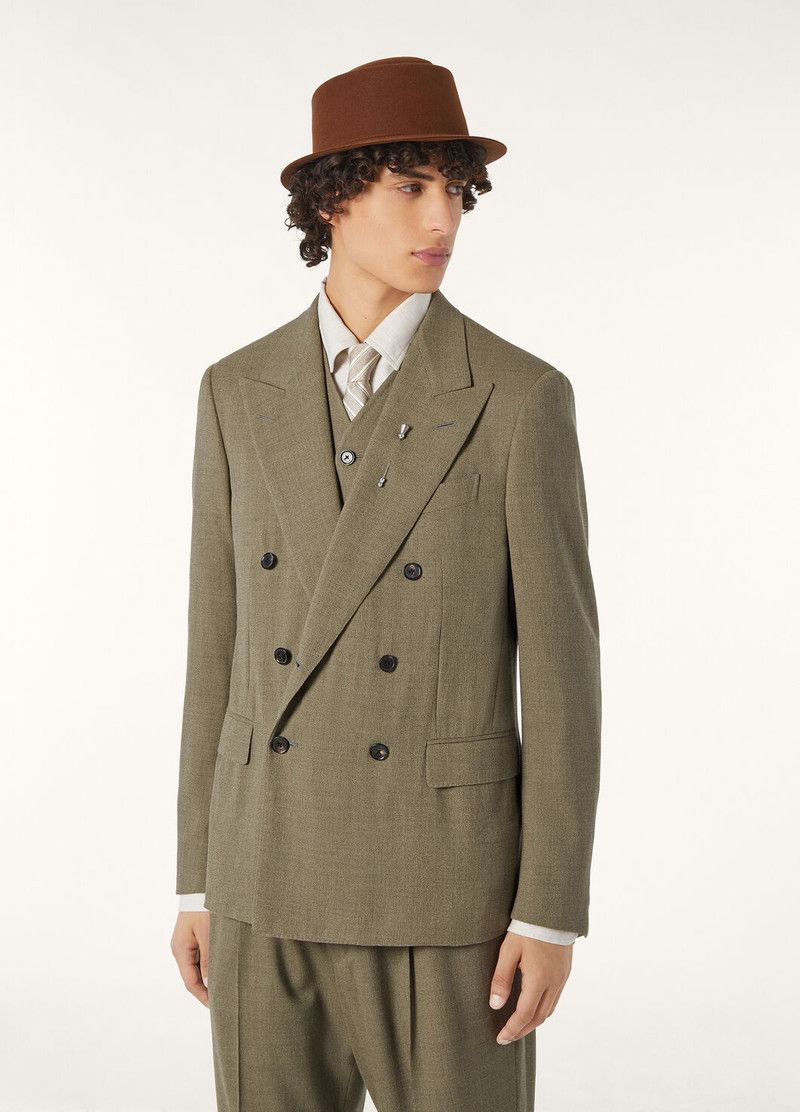 Loro Piana o1srvl11e0426 FAP2825 Milano Blazer in Khaki Size US M / EU 48-50 / 2 - 4 Thumbnail
