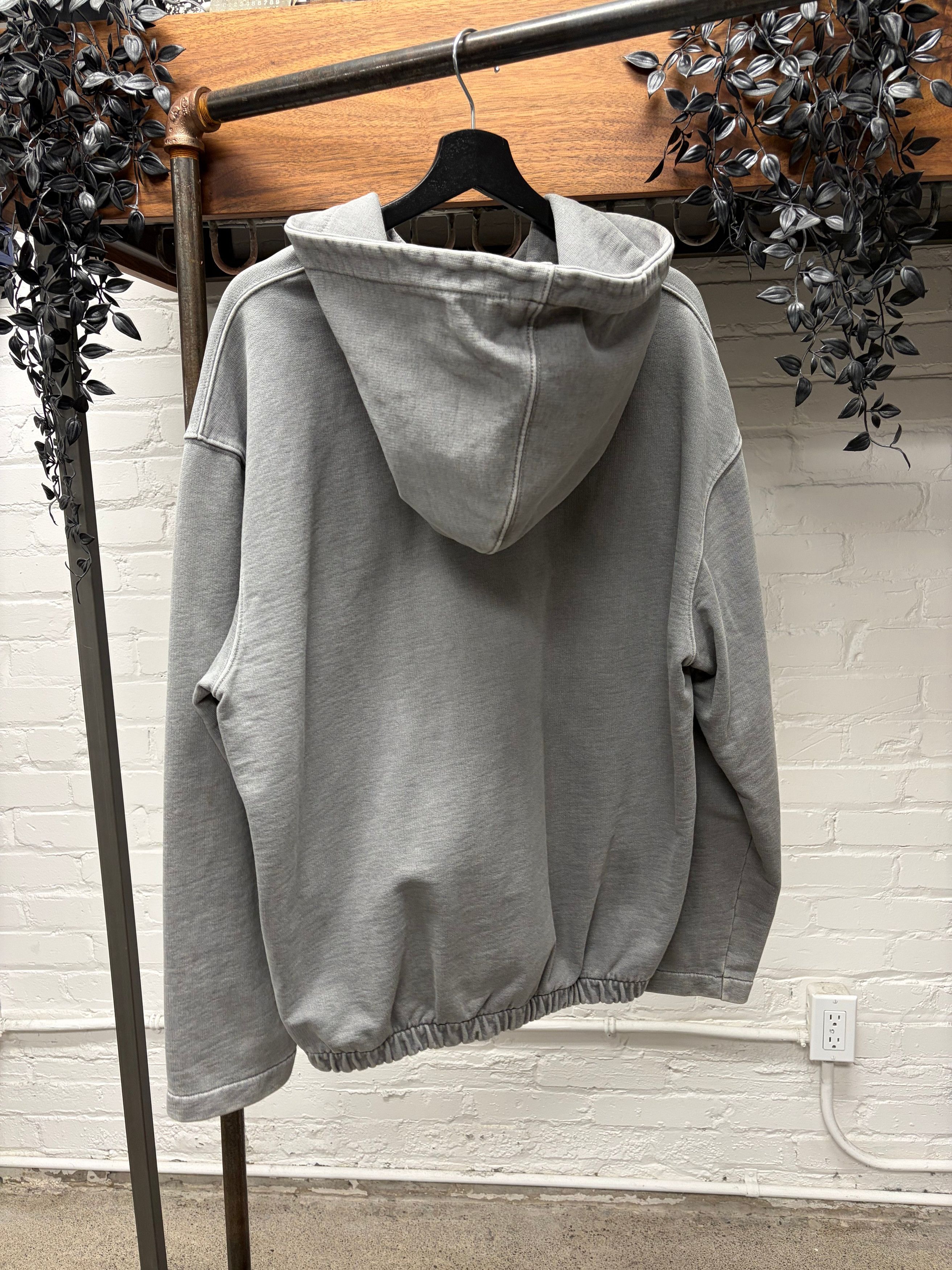 Lemaire AW2021 Lemaire Quarter Zip ‘Stone Washed Grey’ Hoodie Size US L / EU 52-54 / 3 - 4 Thumbnail
