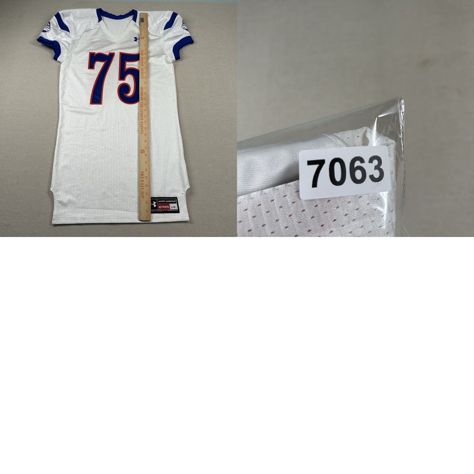 Under Armour Under Armour Football Jersey Mens L White Short Sleeve Pullover Slim HeatGear Casual Sports Highschool Mens Size US L / EU 52-54 / 3 - 8 Thumbnail