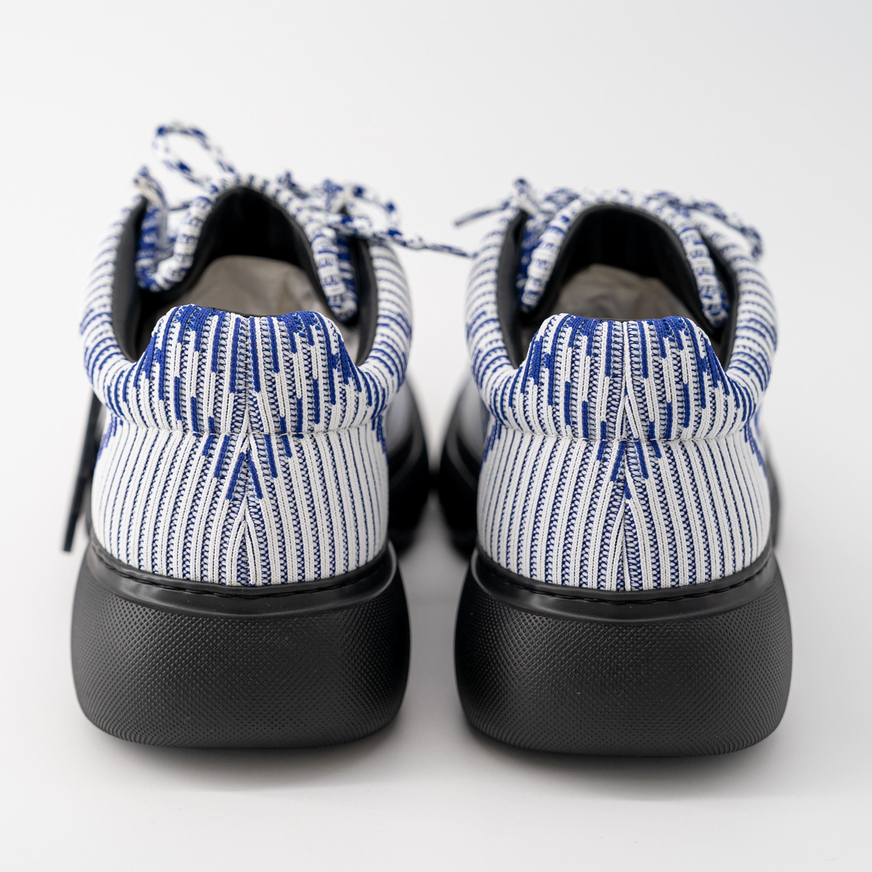 Burberry 44eu 11us Burberry Creeper Lace-Up Boots Blue White Check Size US 11 / EU 44 - 3 Thumbnail