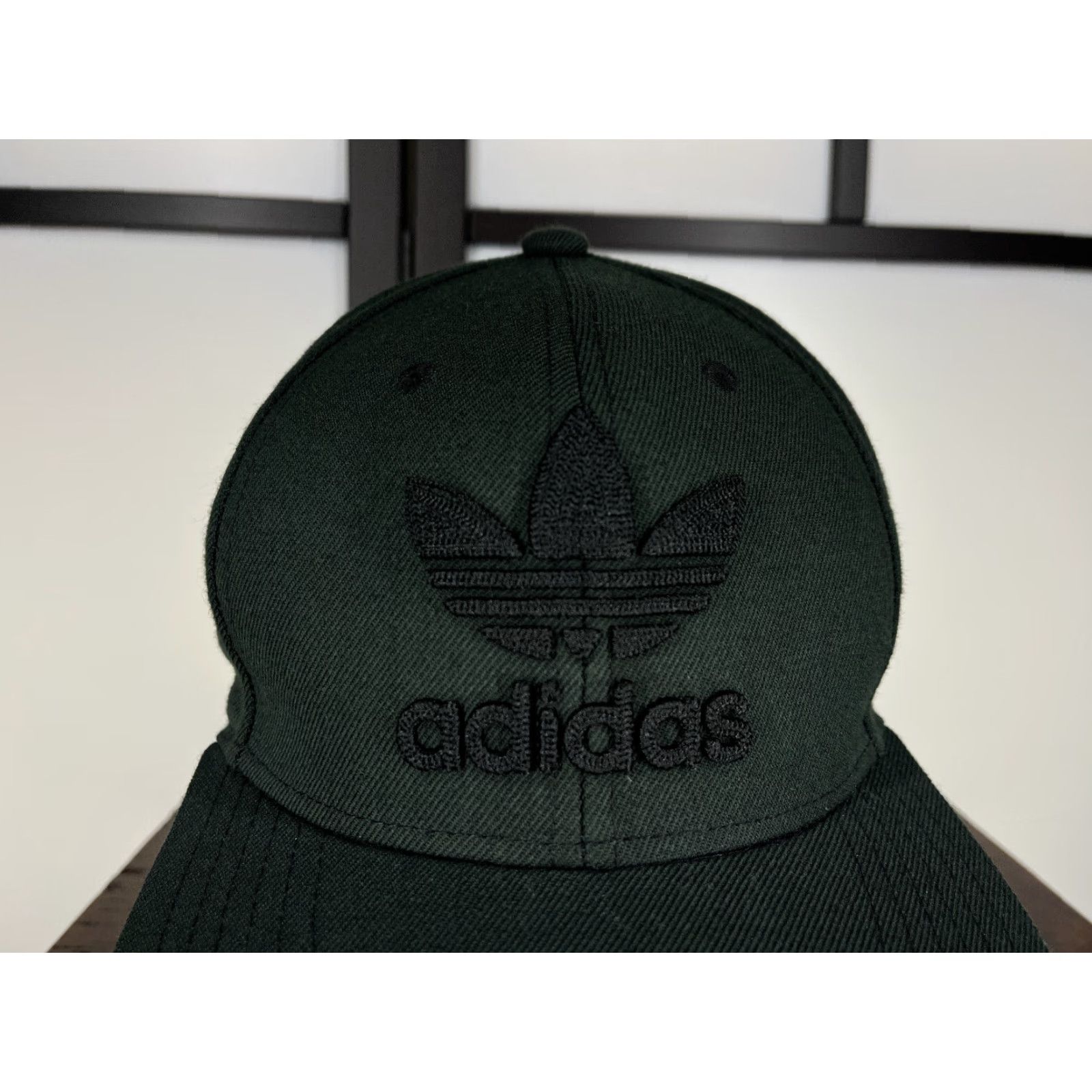 Adidas Adidas Hat Cap Snap Back Mens One Size Dark Gray Embroidered Wool Blend Trefoil Wool Blend? Size ONE SIZE - 2 Thumbnail