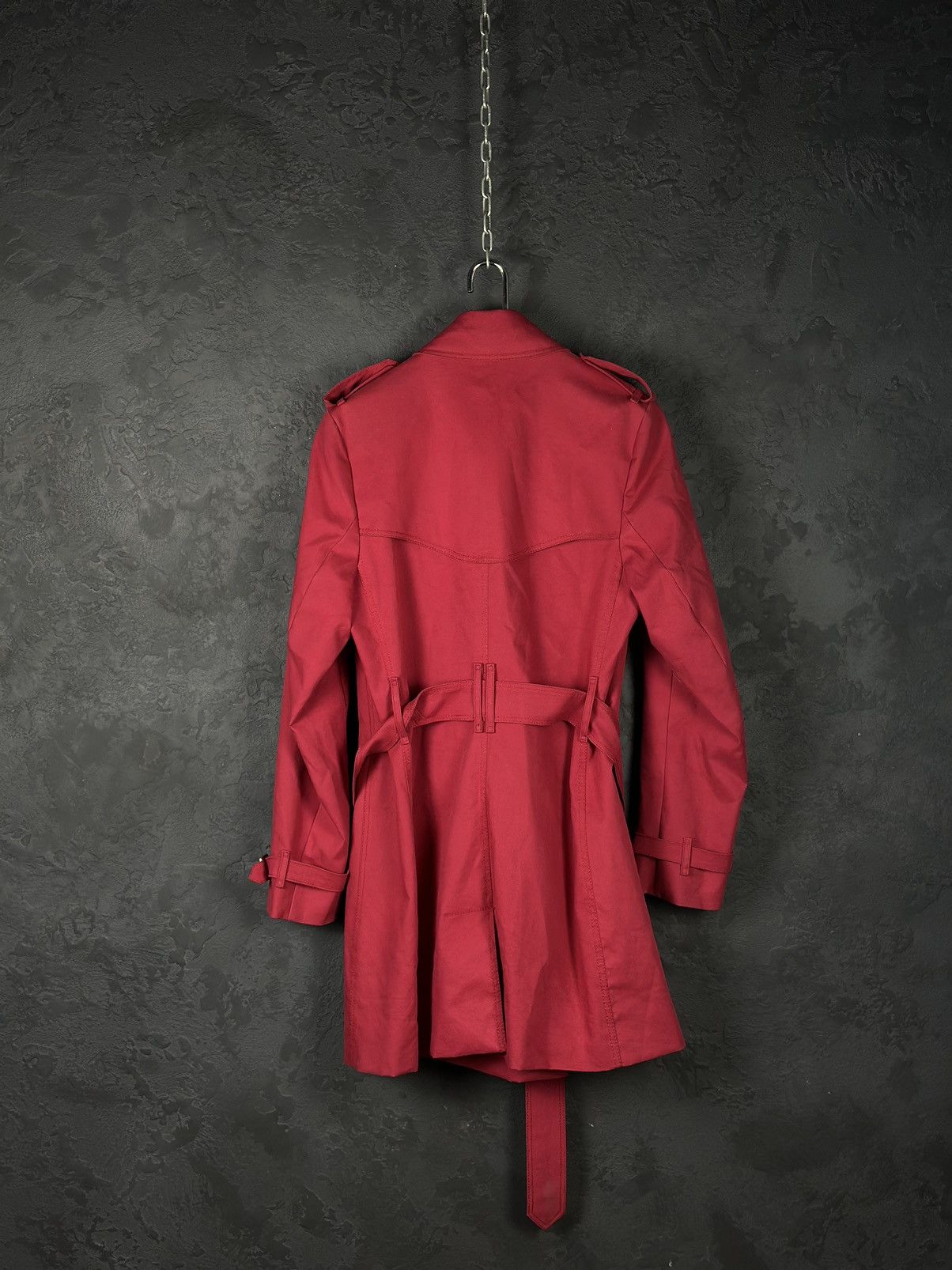 Burberry × Vintage Womens Burberry Vintage Trench Coat Jacket Wool Lining Size M / US 6-8 / IT 42-44 - 9 Thumbnail