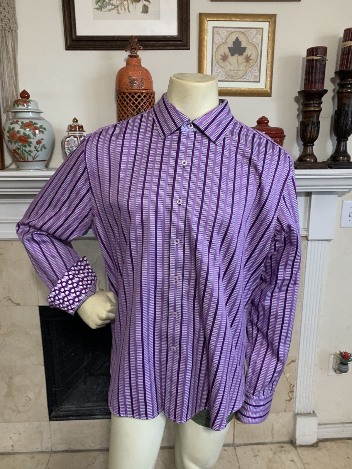 Robert Graham Striped shirt 3XL Tailored Fit Size US XXL / EU 58 / 5 - 1 Thumbnail