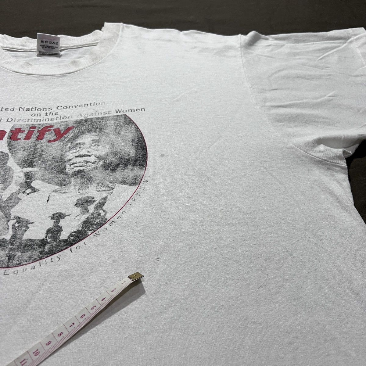 Rap Tees × Vintage Vintage 90s RATIFY Women black history Tee 2XL Faded Size US XXL / EU 58 / 5 - 5 Thumbnail