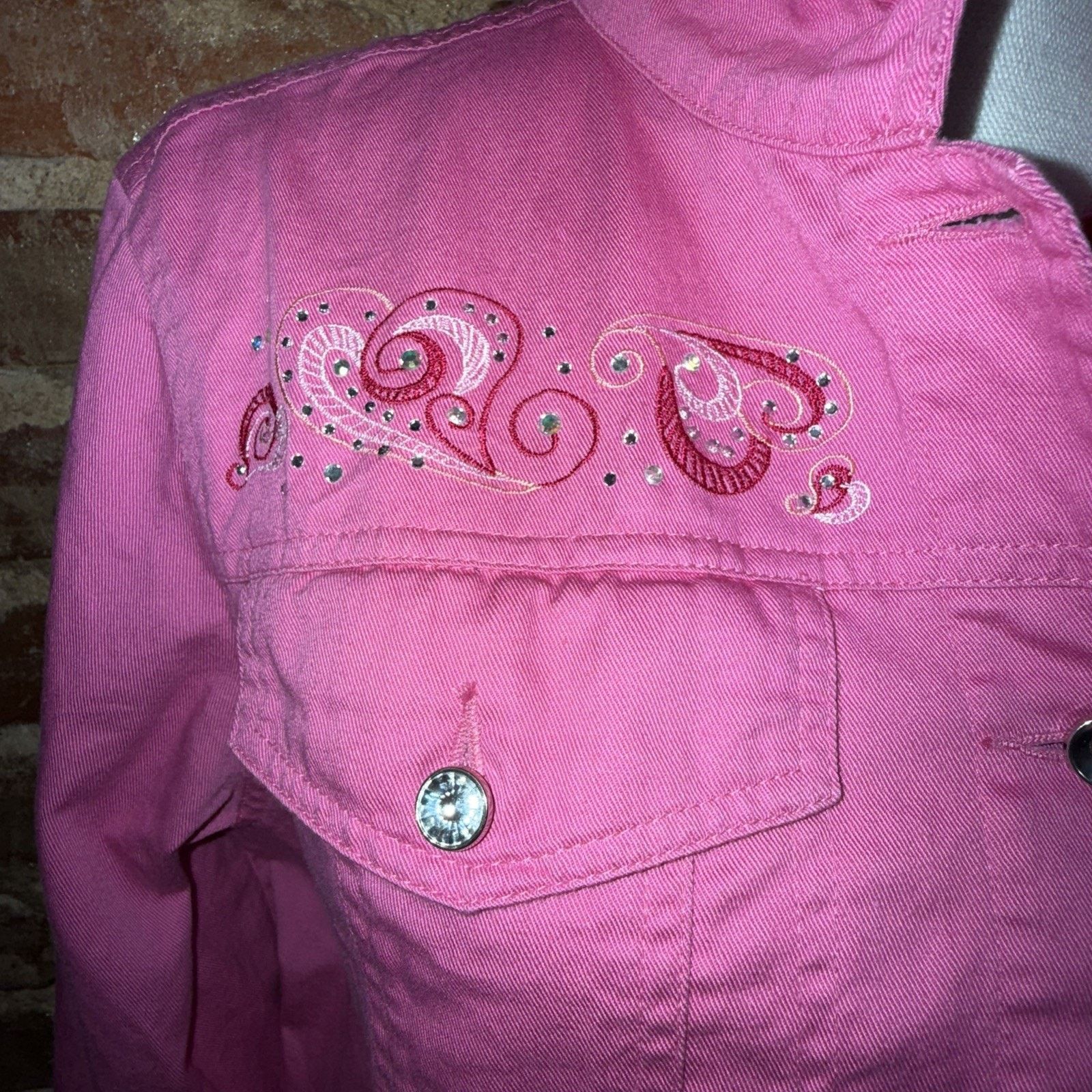 All Sport S M L Sport Pink Western Rodeo Jacket Bling Barbiecore Size L / US 10 / IT 46 - 3 Thumbnail