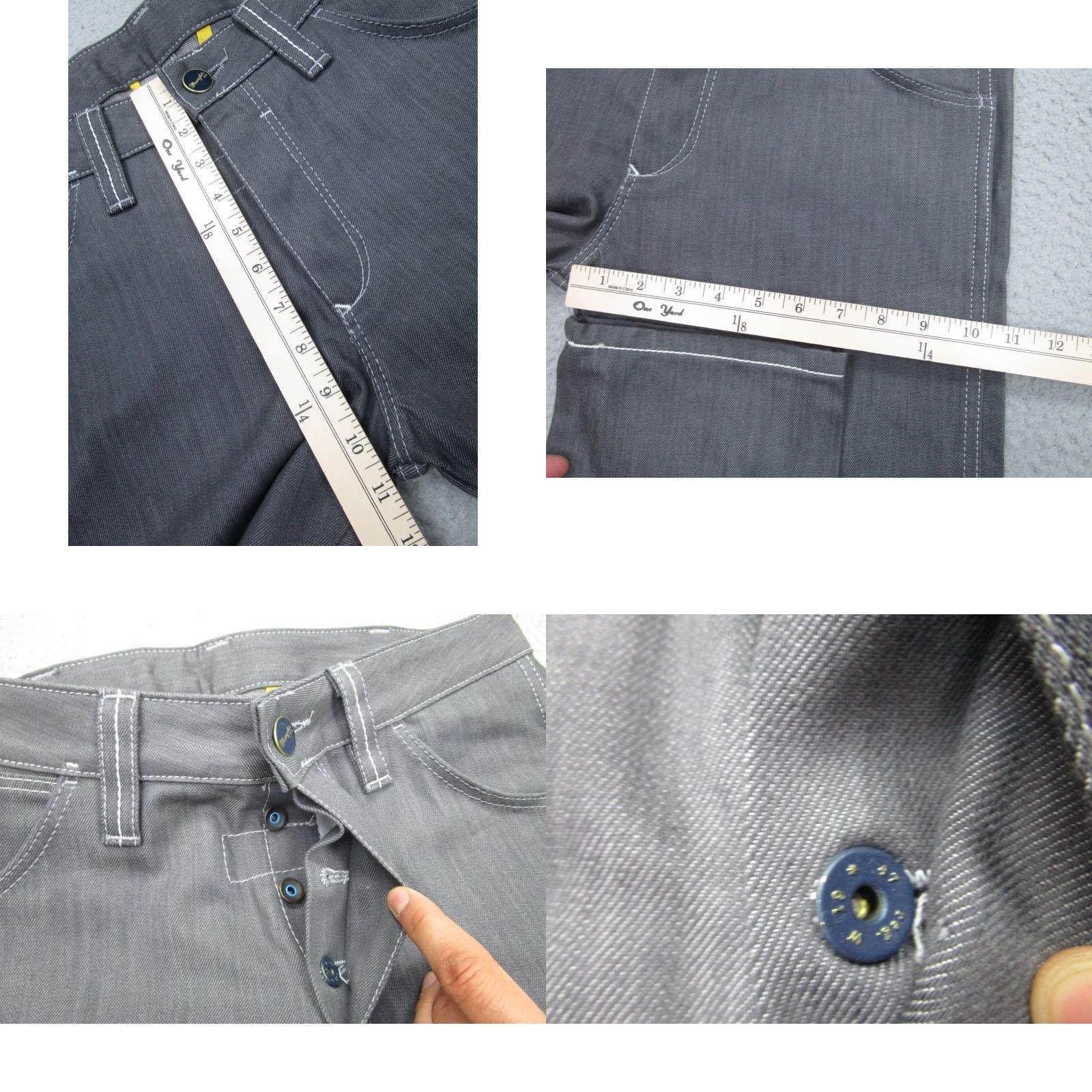Wrangler Wrangler Jeans Mens 32x32 Gray Raw 2R Slim Straight Denim Pants Made in Poland Size US 32 / EU 48 - 8 Thumbnail
