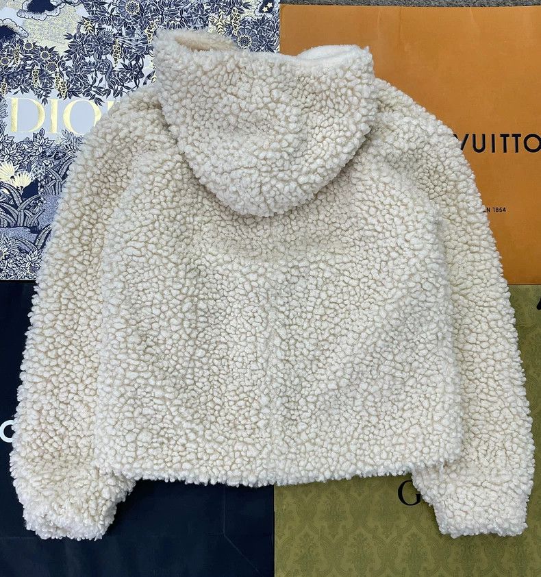 Helmut Lang HELMUT LANG White lamb fur coat Size XS / US 0-2 / IT 36-38 - 2 Thumbnail