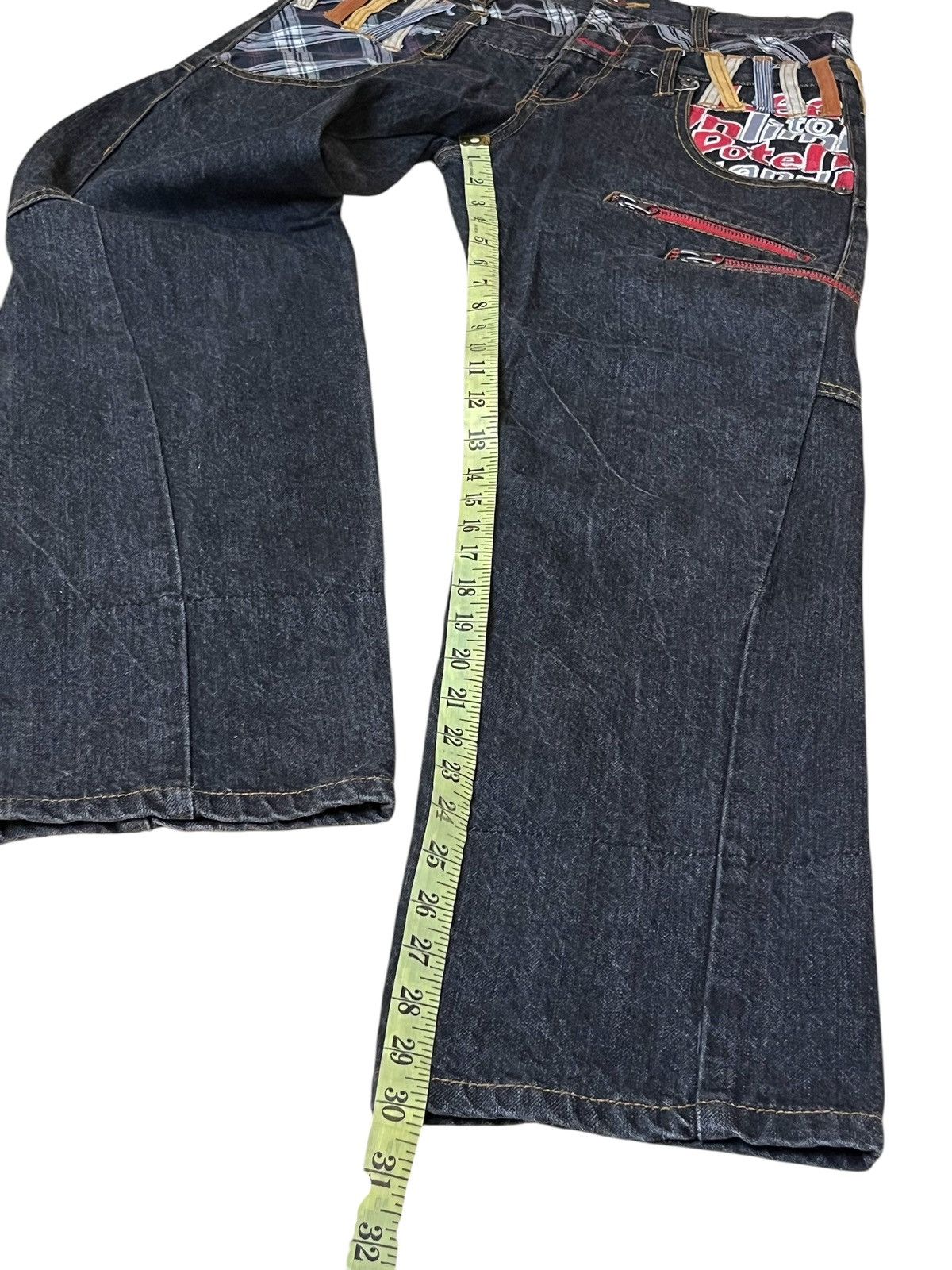 Le Grande Bleu (L.G.B.) SICK🔥JAPANESE BRAND "NYLAUS JEANS" DOUBLE WAIST JEANS/DENIM Size US 28 / EU 44 - 17 Thumbnail