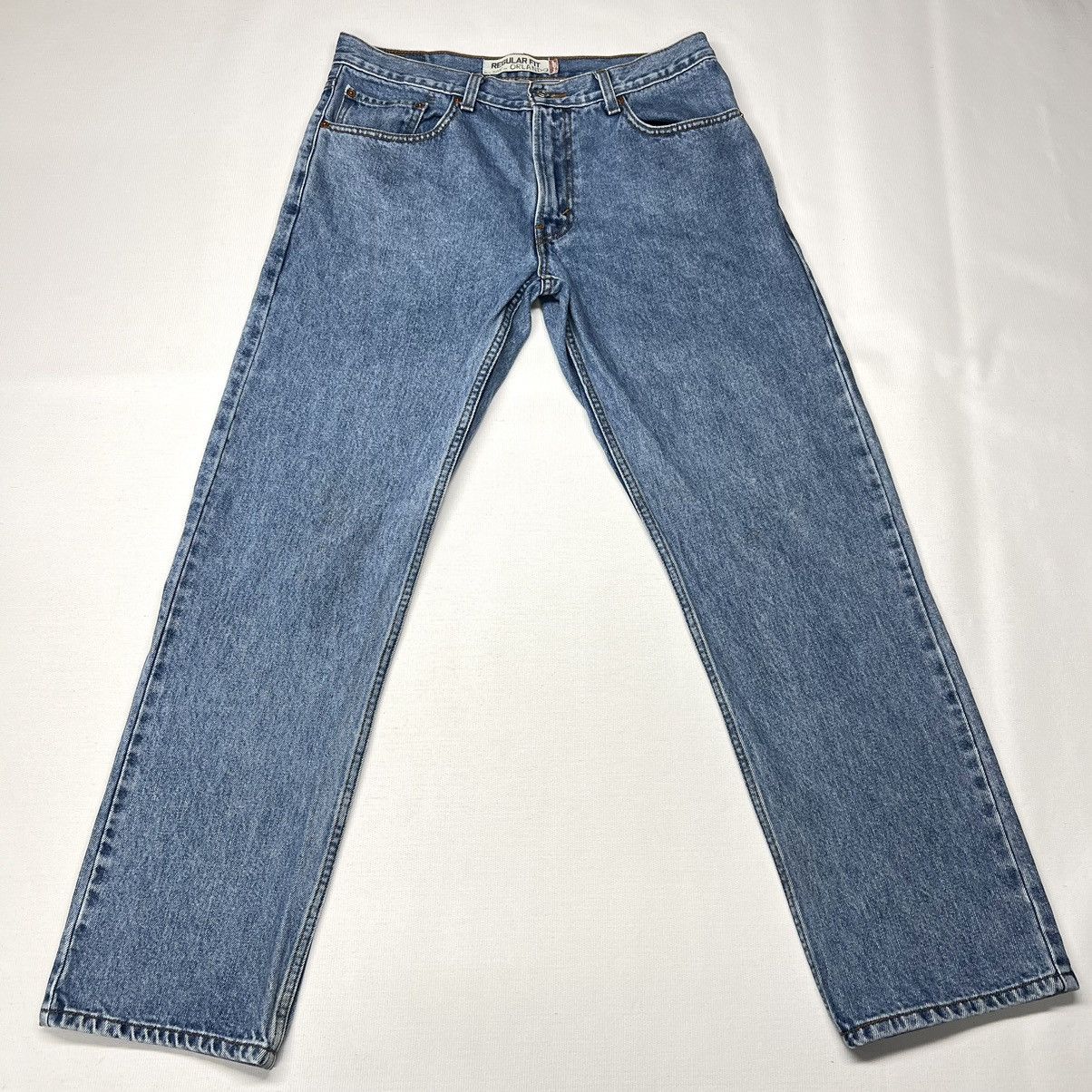 Levi's Levis 505 Jeans Regular Fit Straight Blue Pants Denim Y2K Size US 33 - 1 Thumbnail