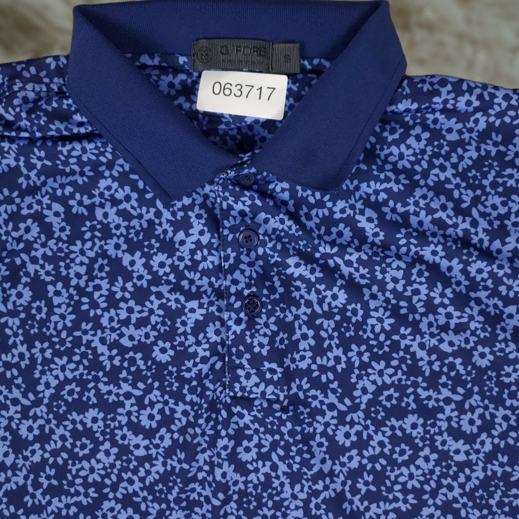 G/FORE G/FORE Polo Shirt Small Blue Floral Golf Short Sleeve Mens Size US S / EU 44-46 / 1 - 1 Thumbnail