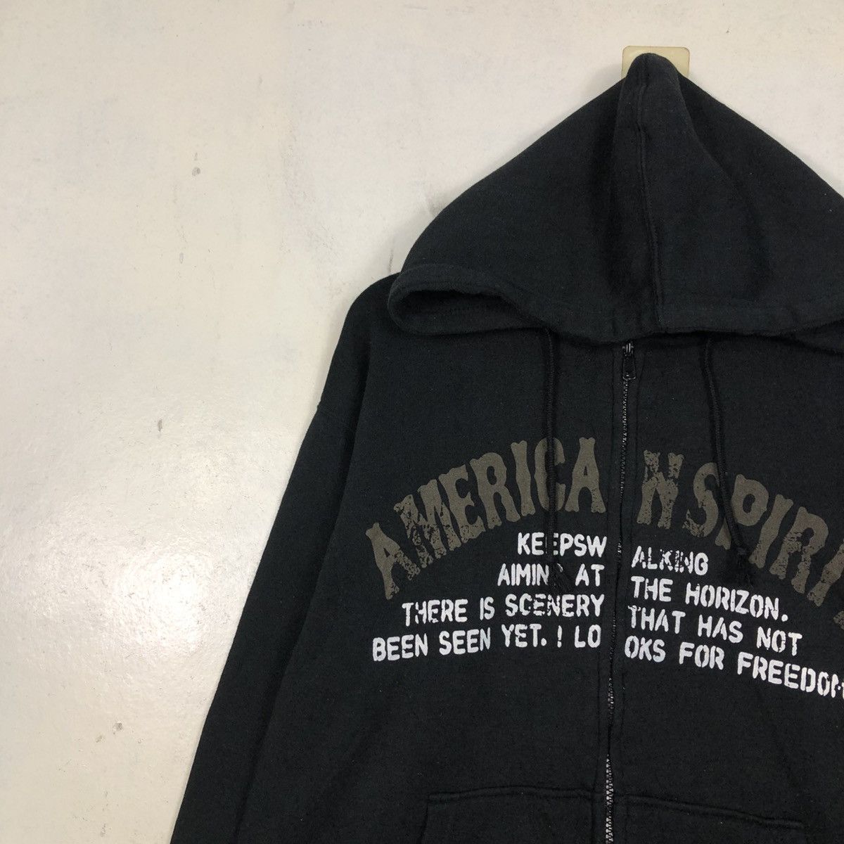 Japanese Brand 📌American Spirit Punk Design Zipper Hoodie Big Logo Size US L / EU 52-54 / 3 - 9 Thumbnail