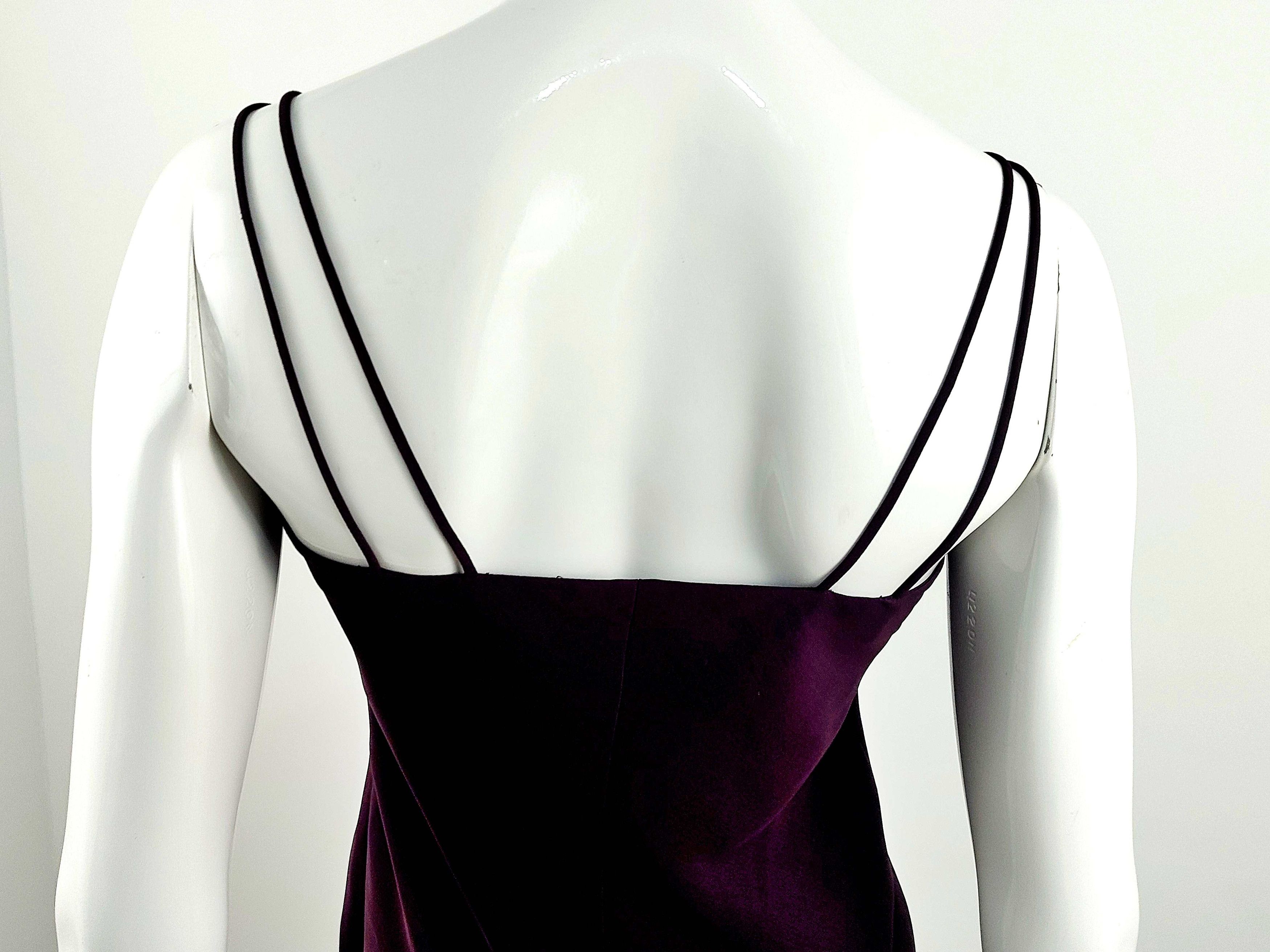 Thierry Mugler hierry Mugler Sculpted Purple Corset Cocktail Midi Dress Size M / US 6-8 / IT 42-44 - 8 Thumbnail