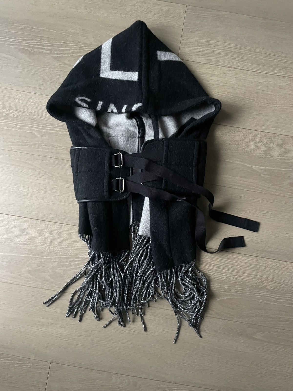 Takahiromiyashita The Soloist. Wool/Cashmere Blanket Hood Size ONE SIZE - 1 Thumbnail