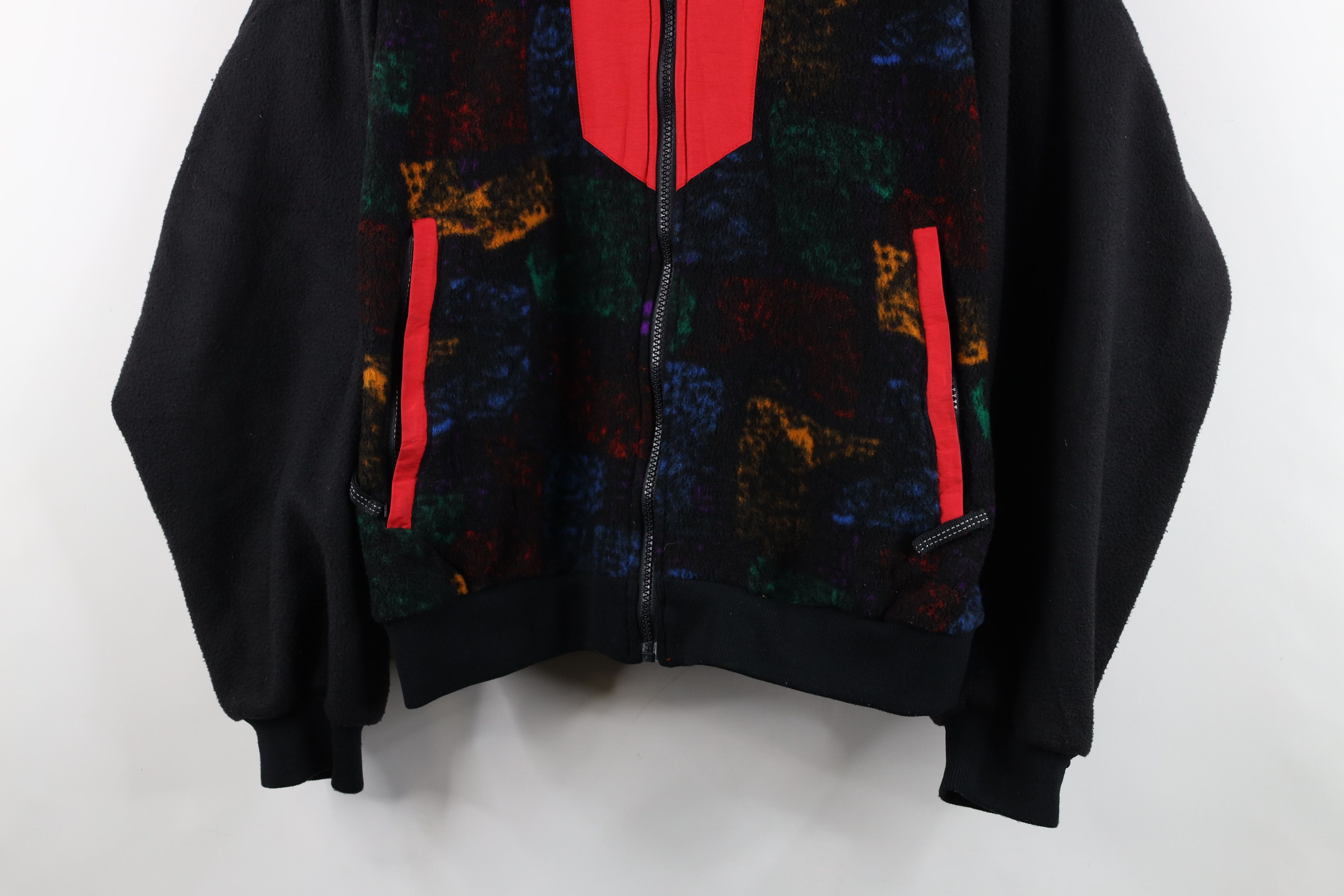 Vintage Vintage 90s Streetwear Geometric Fleece Full Zip Jacket Size US XL / EU 56 / 4 - 3 Thumbnail