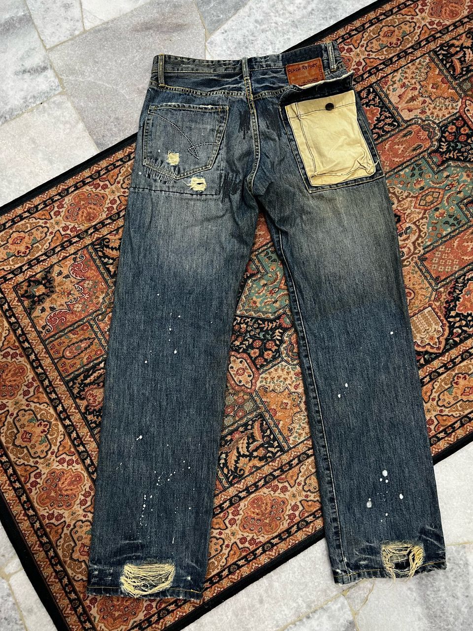Japanese Brand Japanese Brand Flash Report Sashiko Jeans Size US 31 - 6 Thumbnail