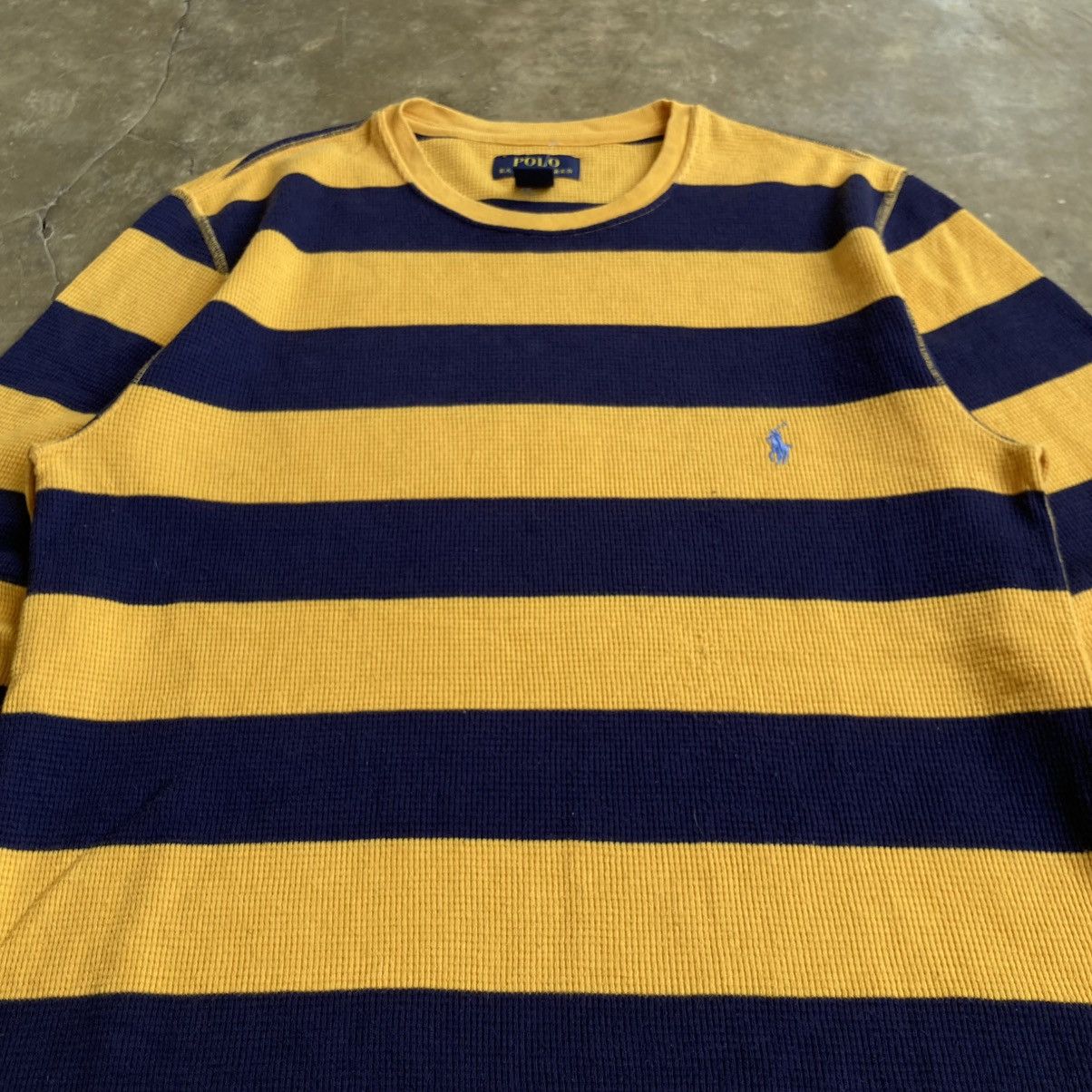 Polo Ralph Lauren Vintage Polo Ralph Lauren Thermal Waffle Striped Longslevee Size US M / EU 48-50 / 2 - 4 Thumbnail