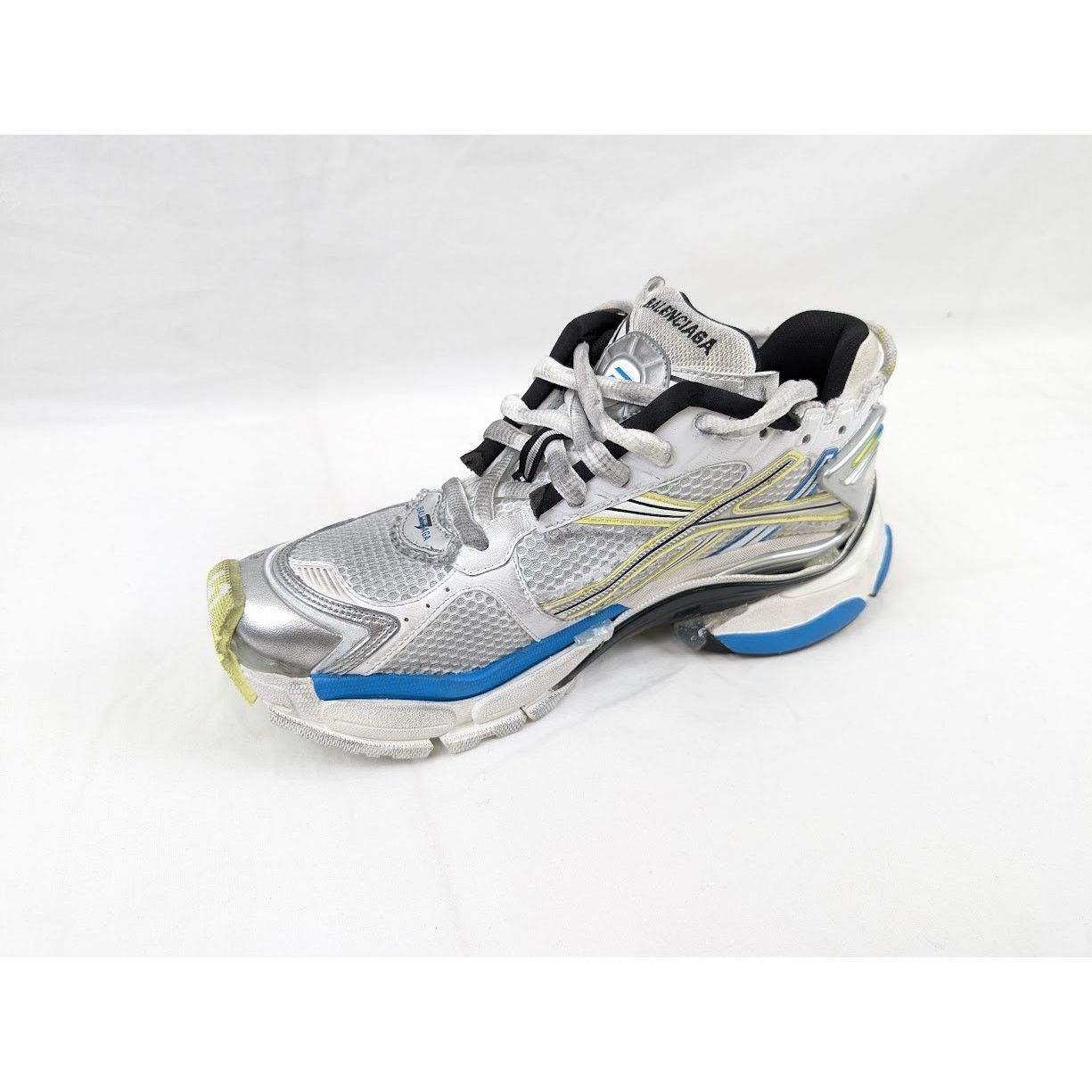 Balenciaga o1rshd1 Rubber Runner in White/Yellow/Blue Size US 9 / EU 42 - 8 Thumbnail