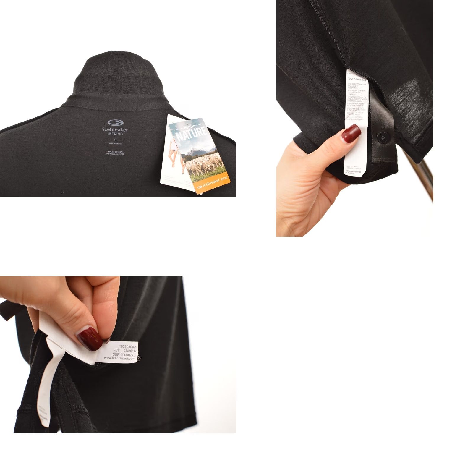 Icebreaker Icebreaker Polo Mens Tech Lite SS Merino Wool XL Black Size US XL / EU 56 / 4 - 8 Thumbnail