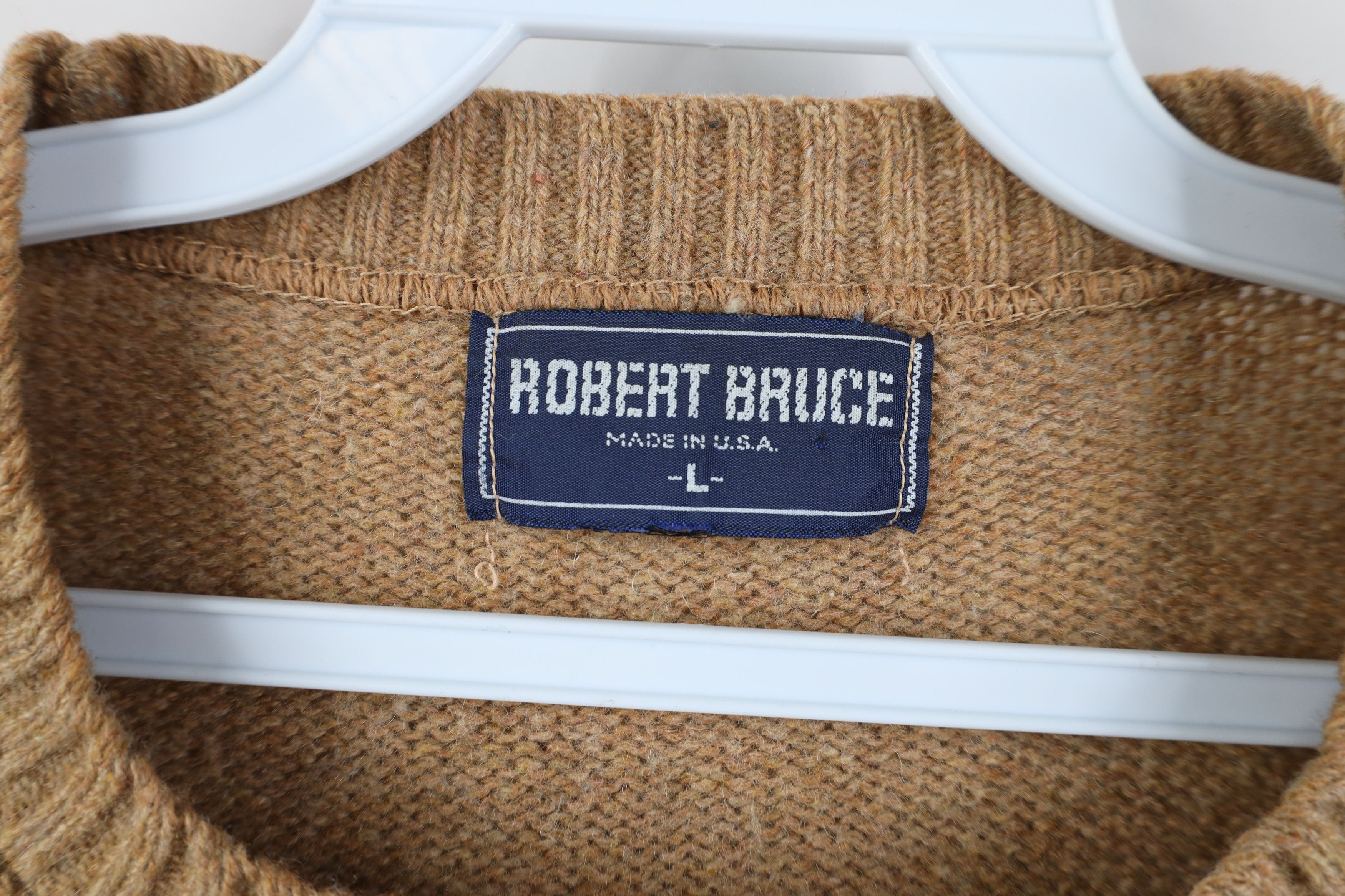 Vintage Vintage 70s Streetwear Wool Blend Crewneck Sweater Beige USA Size US L / EU 52-54 / 3 - 4 Thumbnail