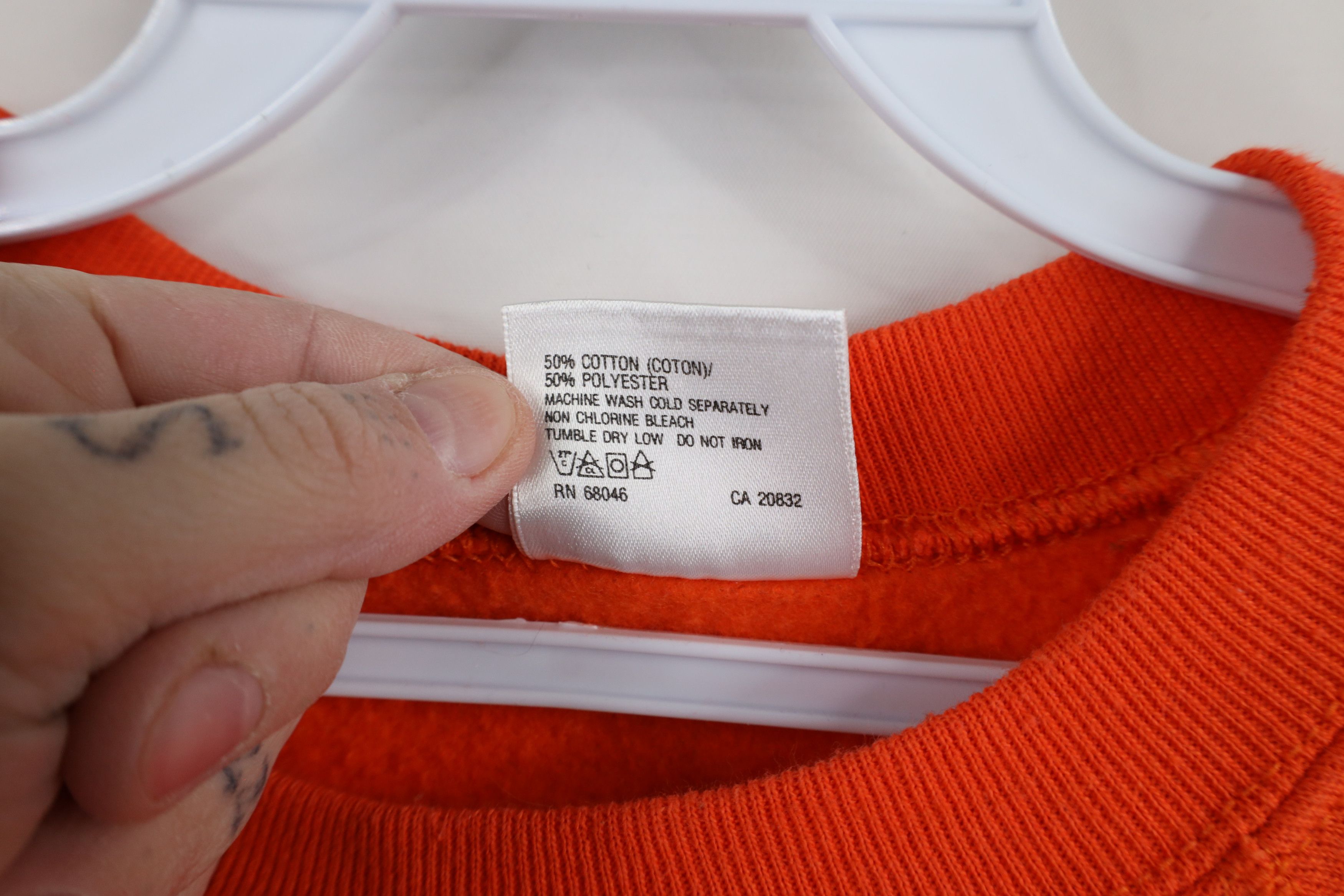 Vintage Vintage 80s 90s Streetwear Raglan Sweatshirt Orange USA Size US L / EU 52-54 / 3 - 6 Thumbnail