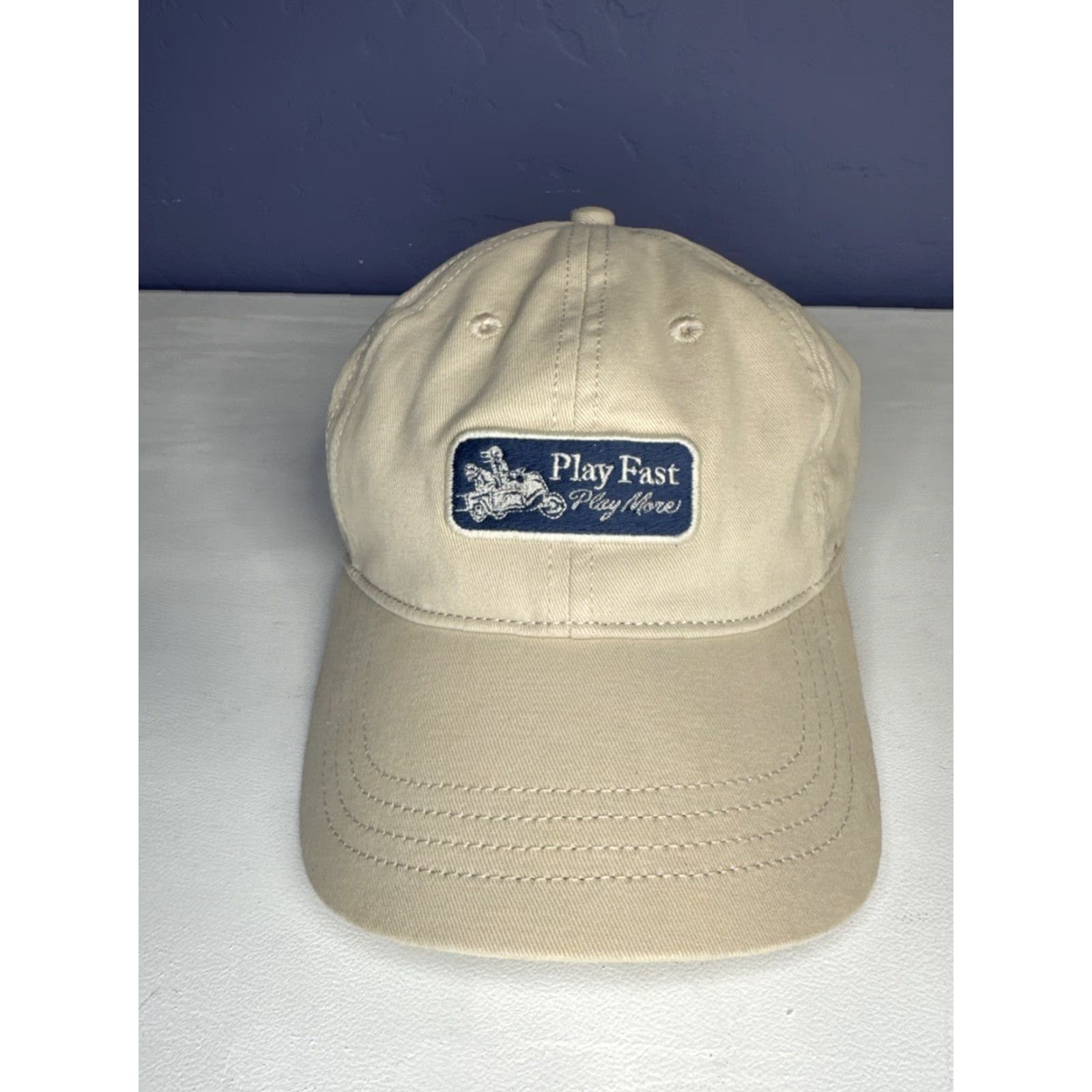 Abercrombie & Fitch VINTAGE Abercrombie & Fitch Dad Hat Cap Khaki Beige One Size Men Strapback Golf Hat Random Play Fast More Size ONE SIZE - 2 Thumbnail