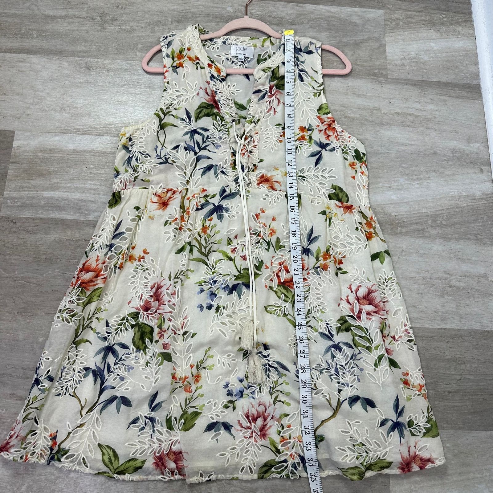 Johnny Was Johnny Was Jade Floral Caprice Lace Up Mini Dress Large Size L / US 10 / IT 46 - 6 Thumbnail