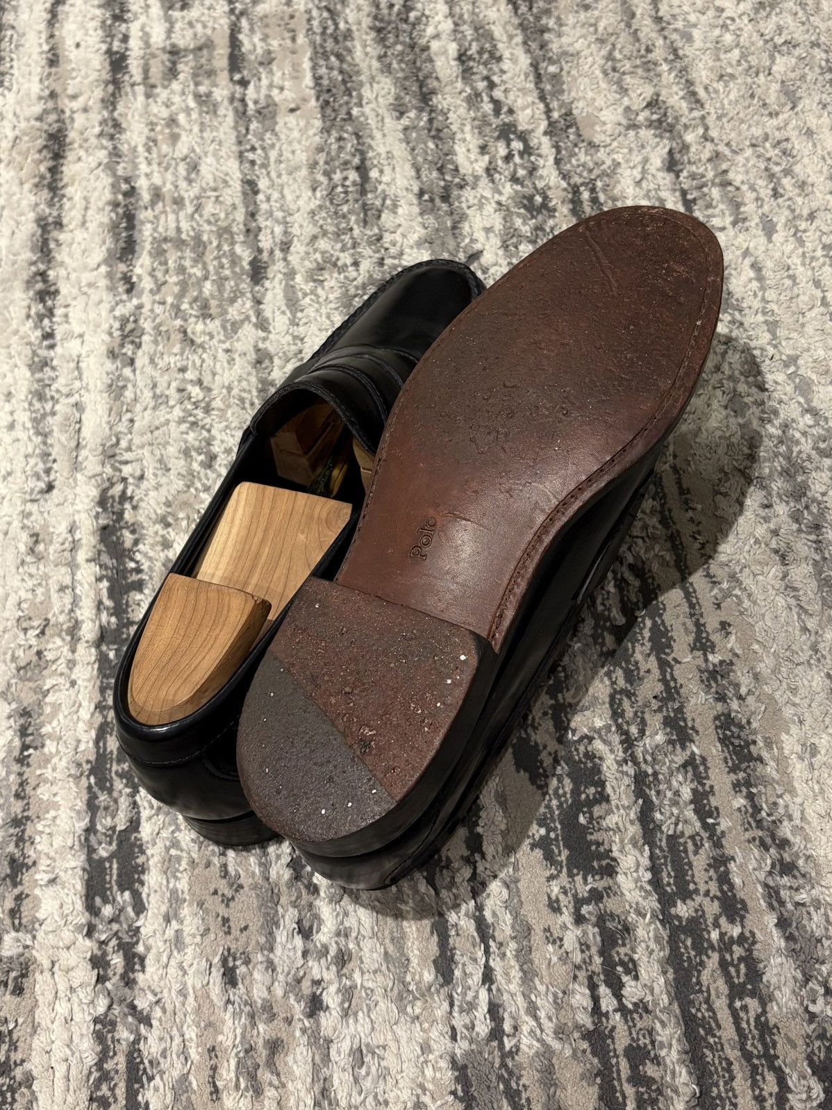 Polo Ralph Lauren Vintage Polo Ralph Lauren Black Penny Loafer Made in USA Size US 9 / EU 42 - 3 Thumbnail