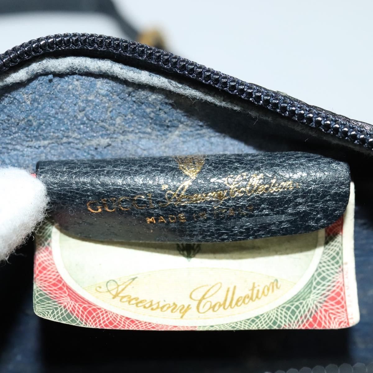 Gucci GUCCI GG Supreme Sherry Line Shoulder Bag Pvc Navy Gold 98 Size ONE SIZE - 15 Thumbnail