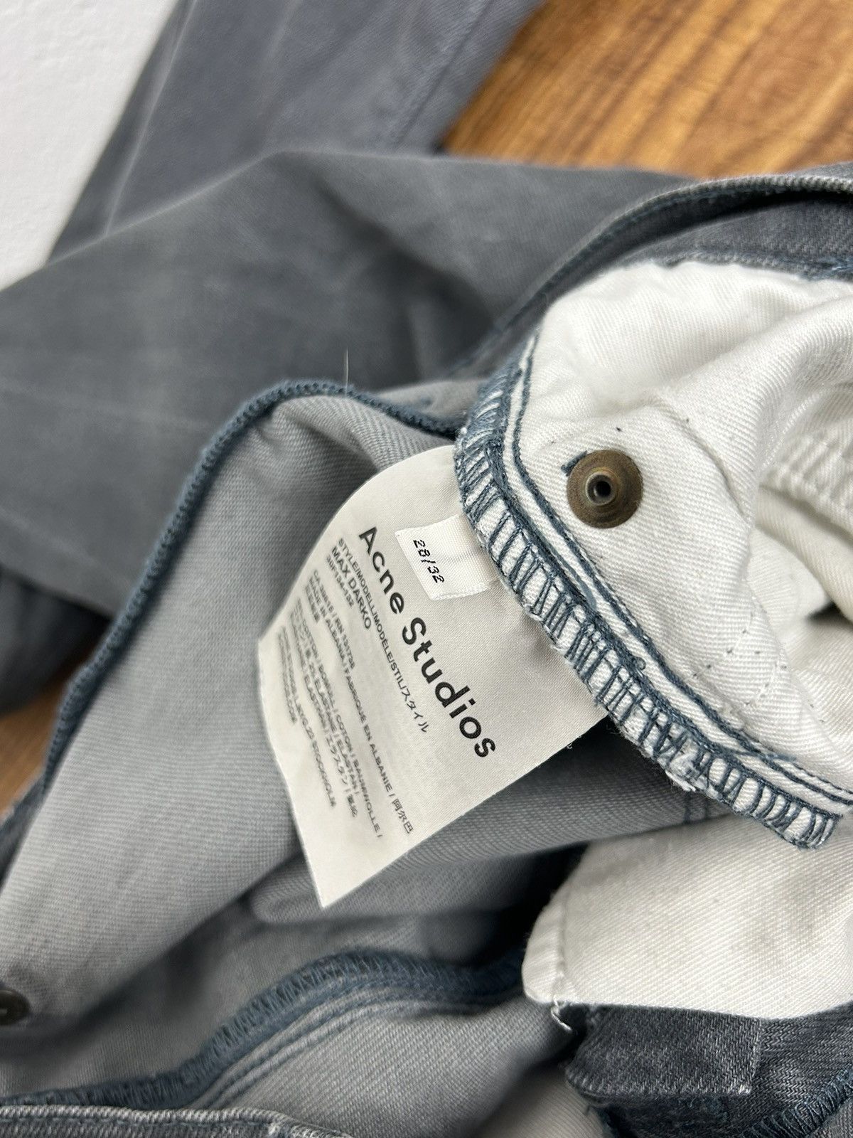 Acne Studios Acne Studios Max Darko Slim Leg Jeans In Grey 28/32 Size US 28 / EU 44 - 8 Thumbnail