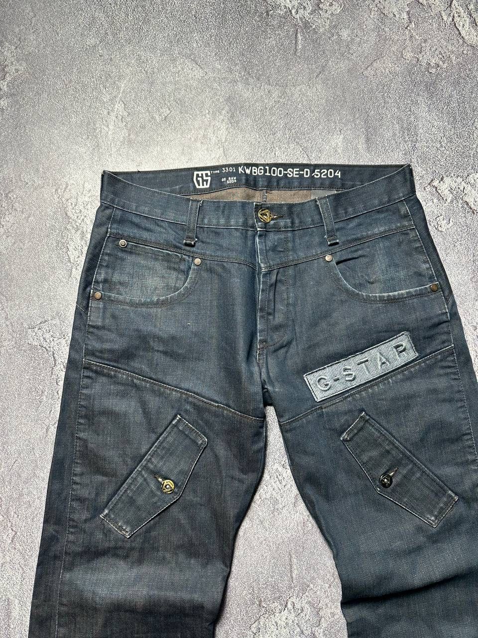G-Star × Vintage G Star Raw Big Logo Denim Jeans Size US 32 / EU 48 - 4 Thumbnail