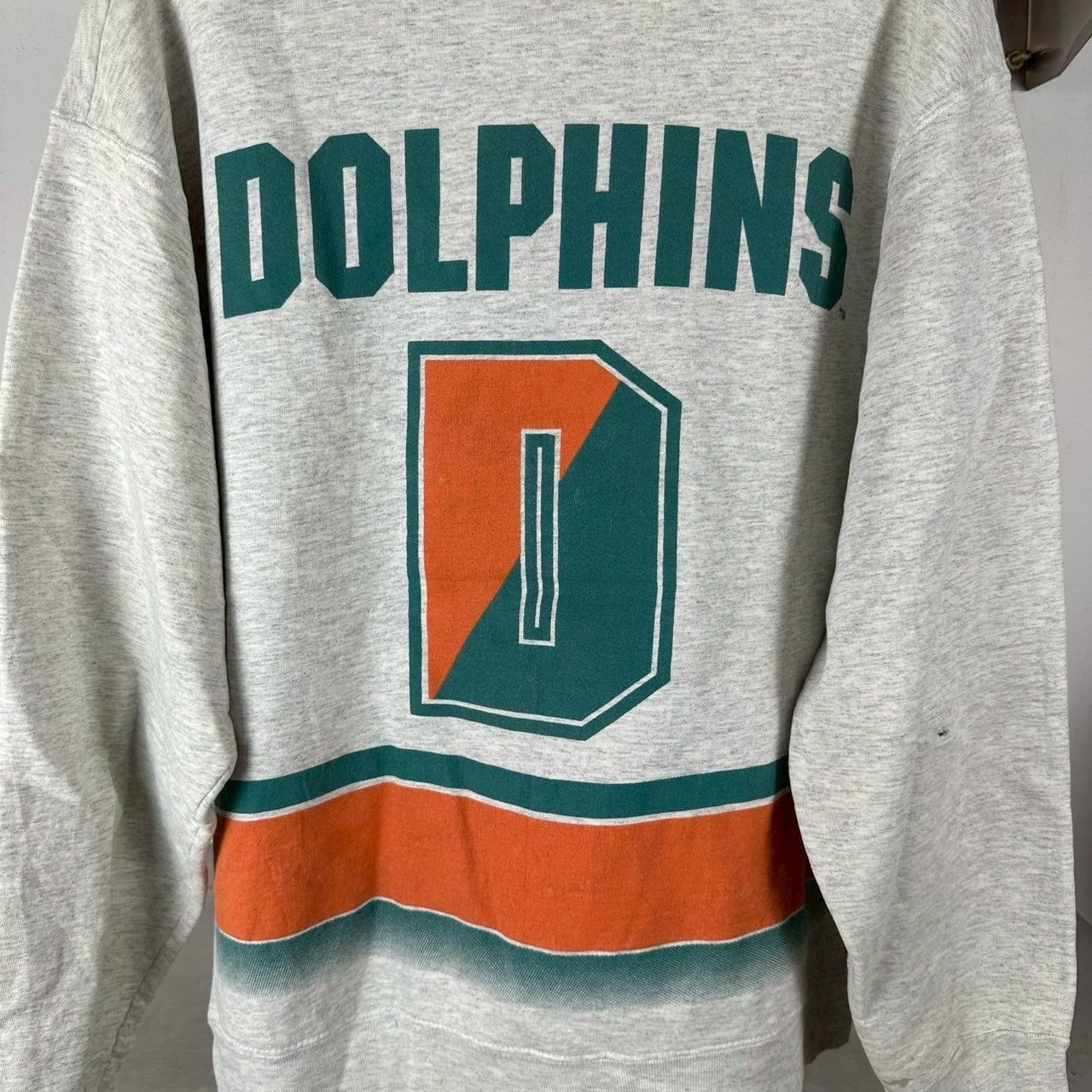 NFL × Salem Sportswear × Vintage Vintage 1994 Miami Dolphins All Over Print NFL XL Sweatshirt Size US XL / EU 56 / 4 - 4 Thumbnail