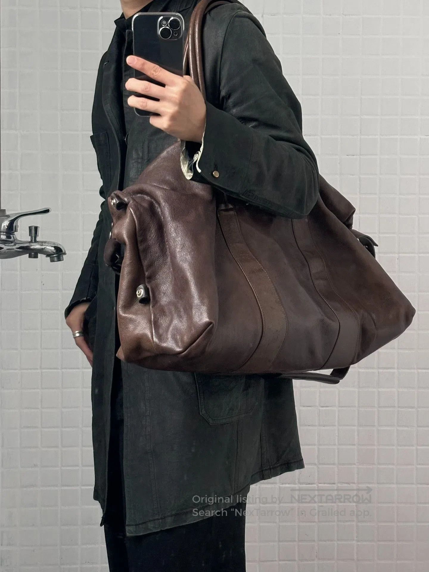 バッグ Maison Margiela Suede Archive Bag Maison Margiela Rare！ Maison Martin Margiela Leather Bag “Archive