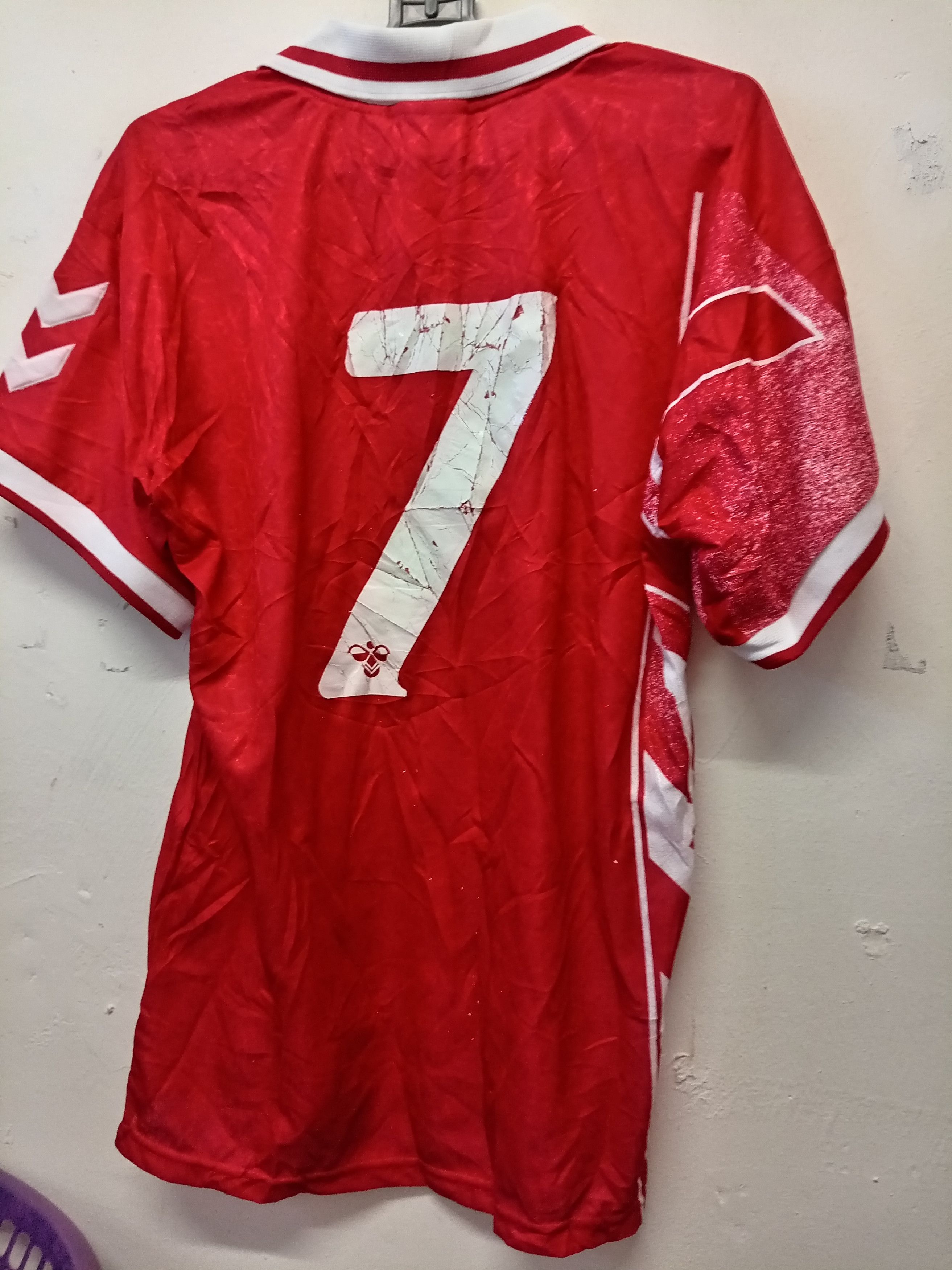 Hummel × Vintage Vintage 90's Hummel template Denmark jersey Size US S / EU 44-46 / 1 - 2 Thumbnail