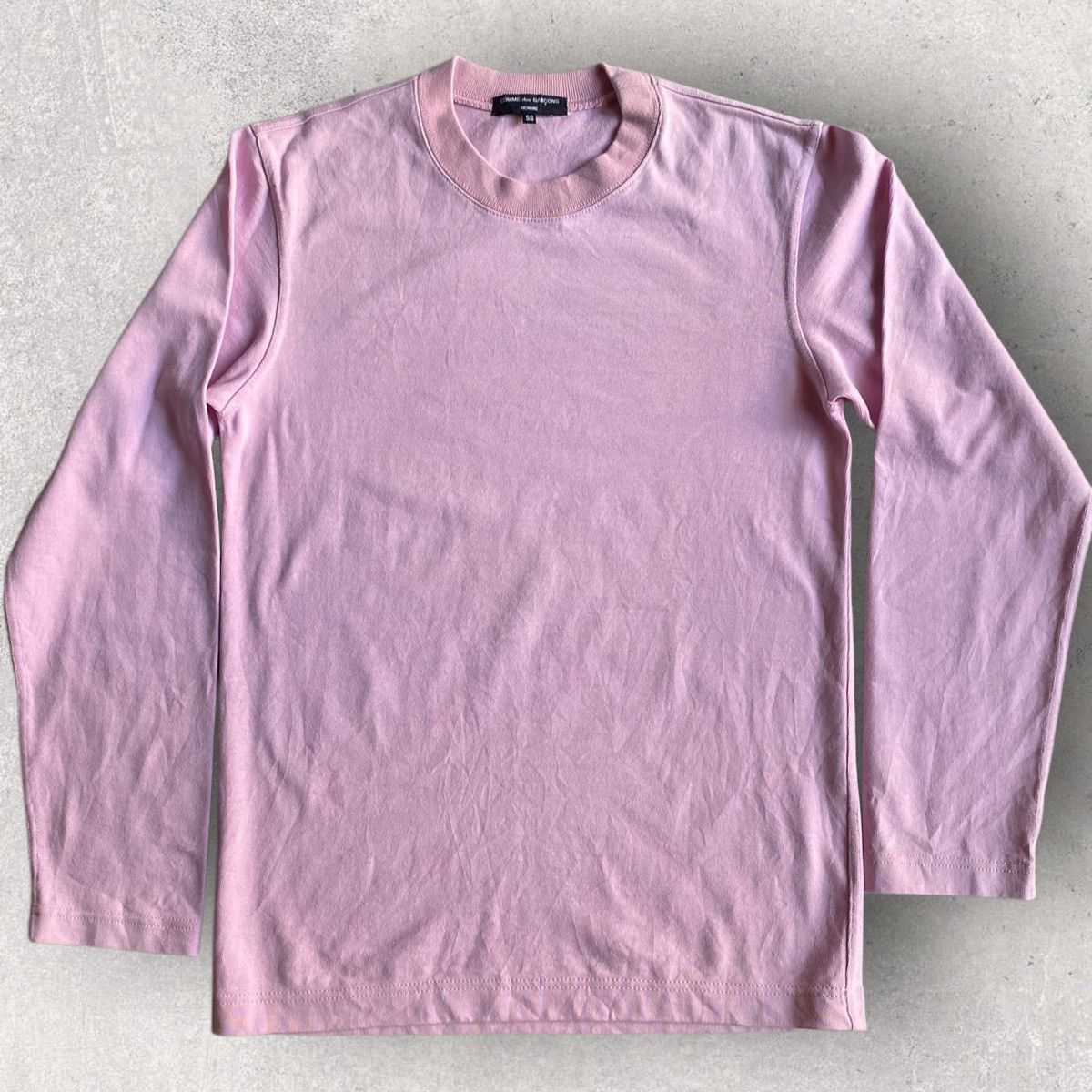 Comme des Garcons Pale Pink Crew Neck L/S Size US S / EU 44-46 / 1 - 3 Thumbnail